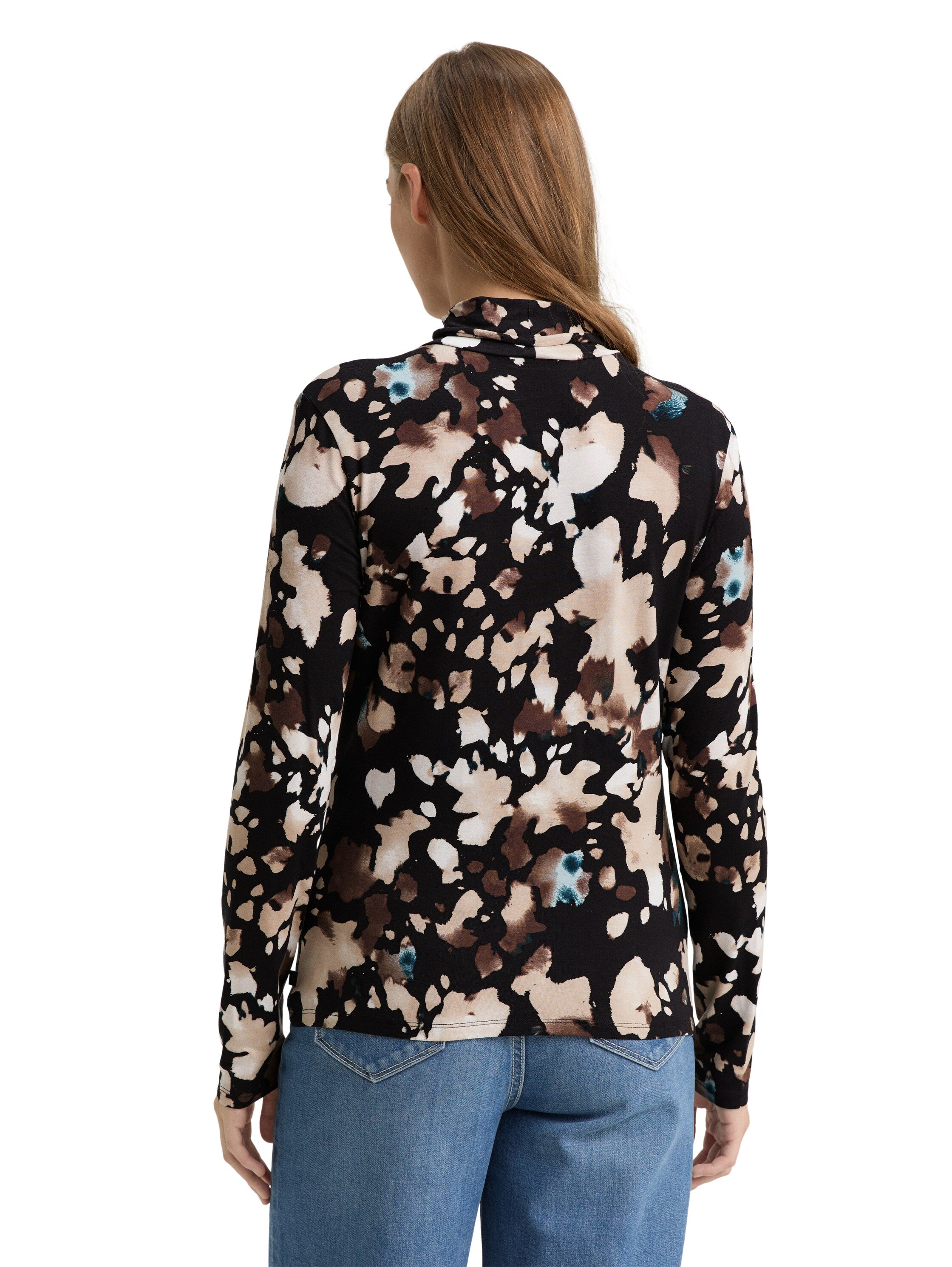 Tom Tailor Basic Turtleneck Printed T-shirt