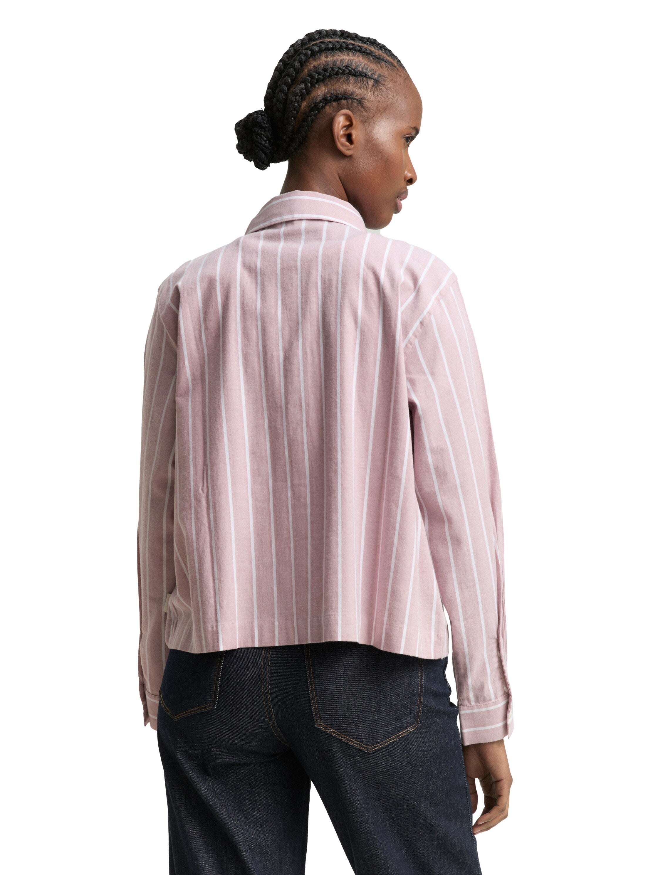 Tom Tailor Boxy Fit Rose With White Stripe Shirt
