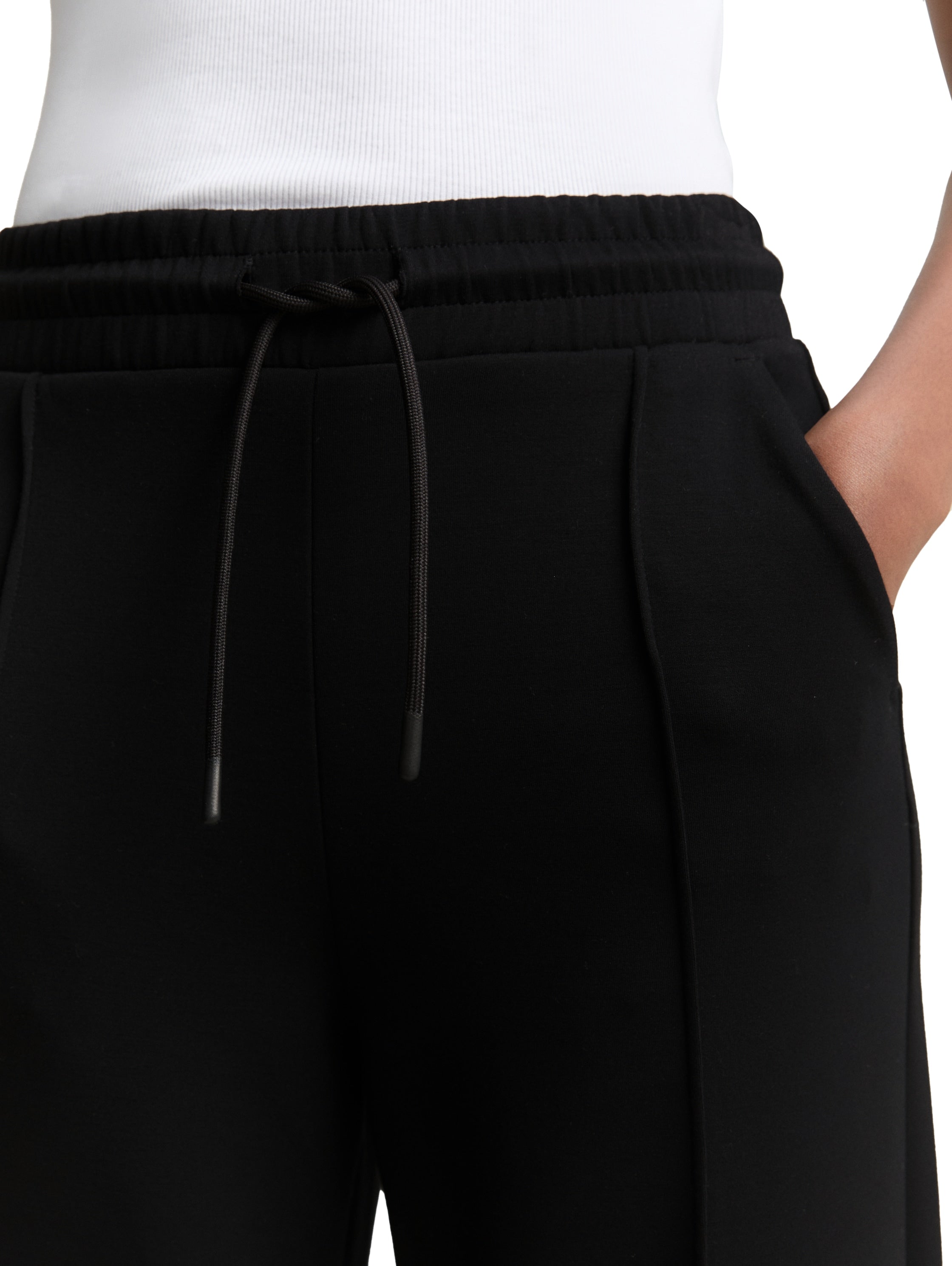 Tom Tailor Deep Black Straight Scuba Pant