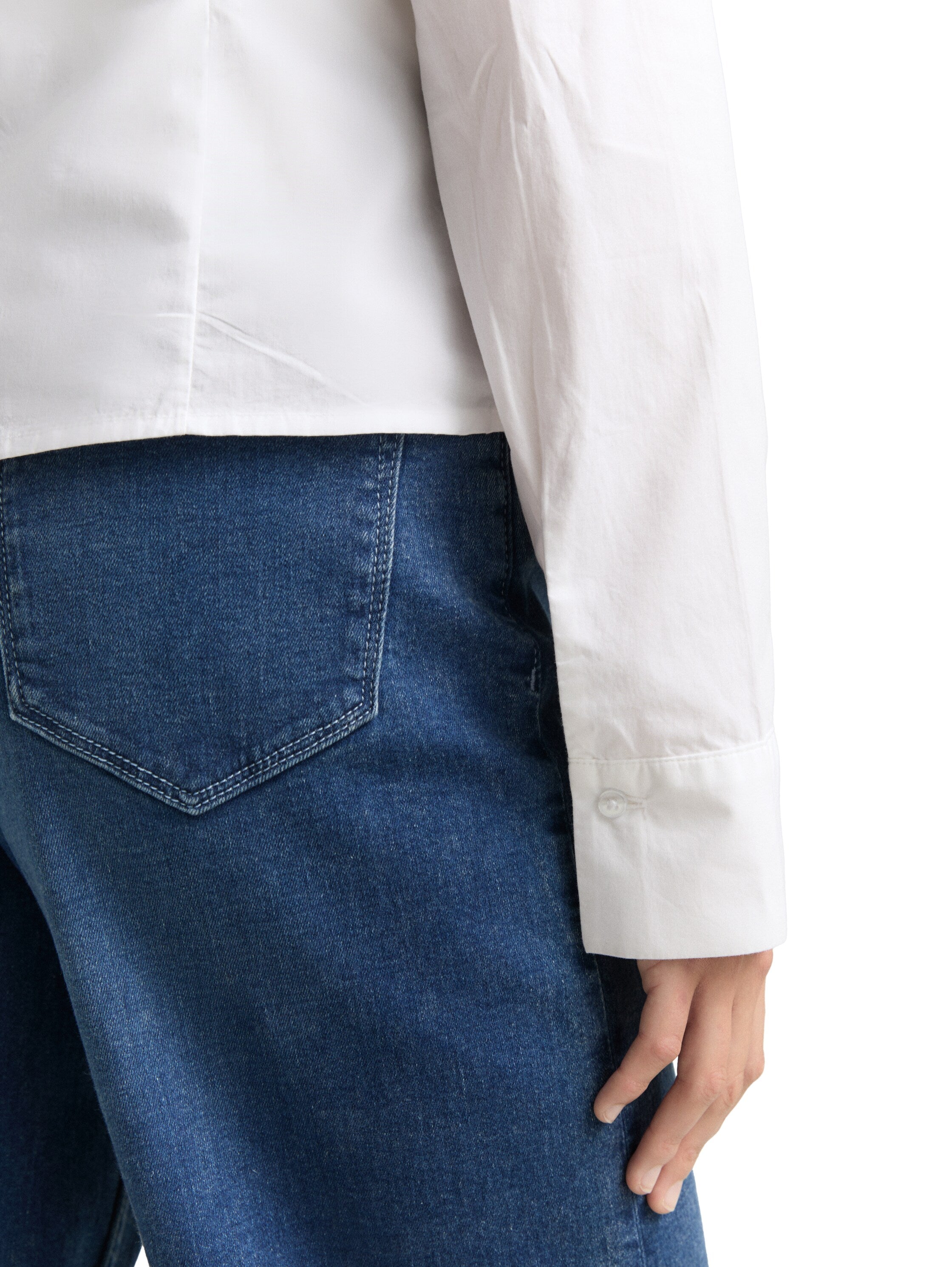 Tom Tailor White Fitted Cotton Shirt
