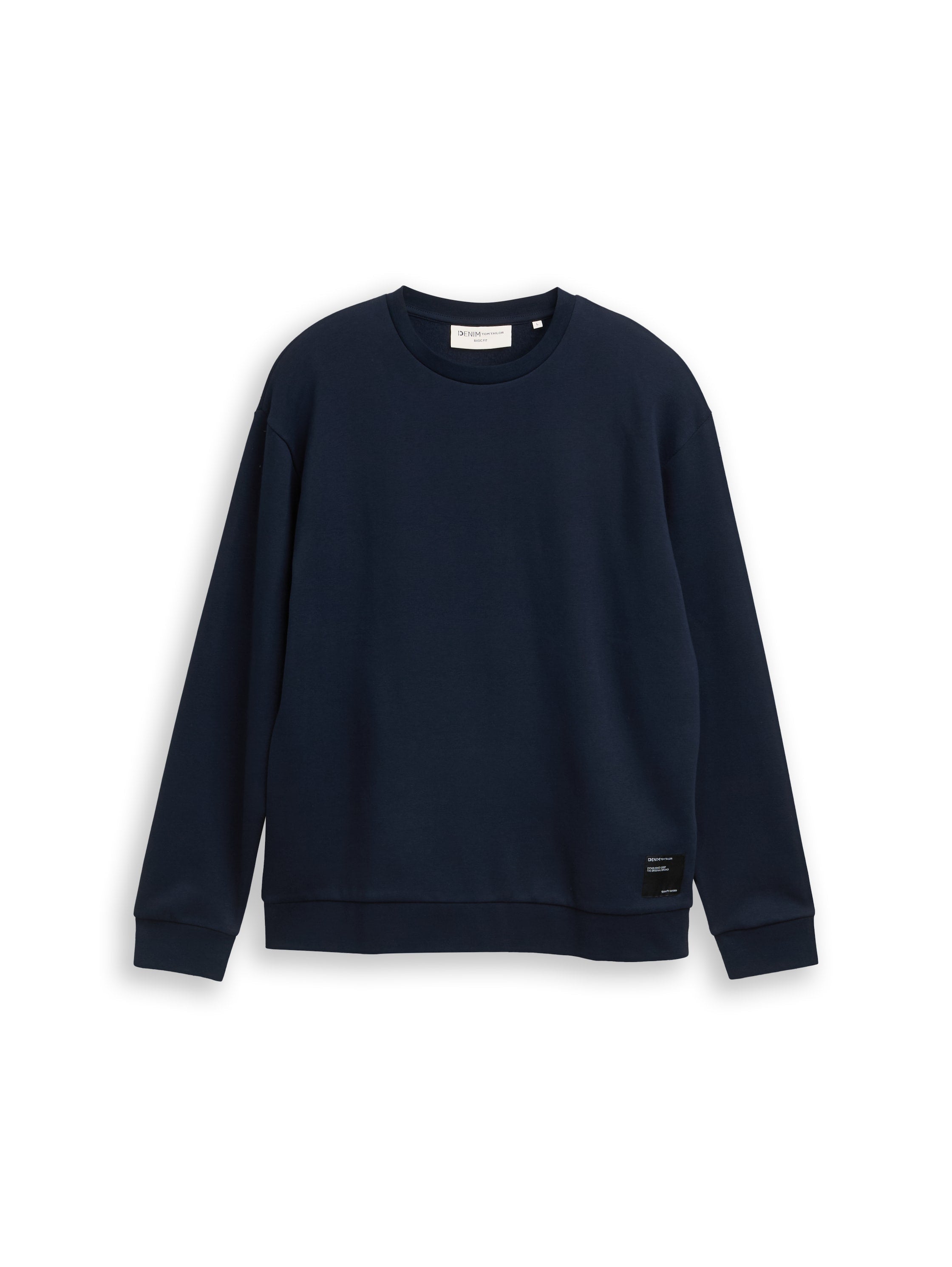 Tom Tailor Navy Sweater With Logo Badge