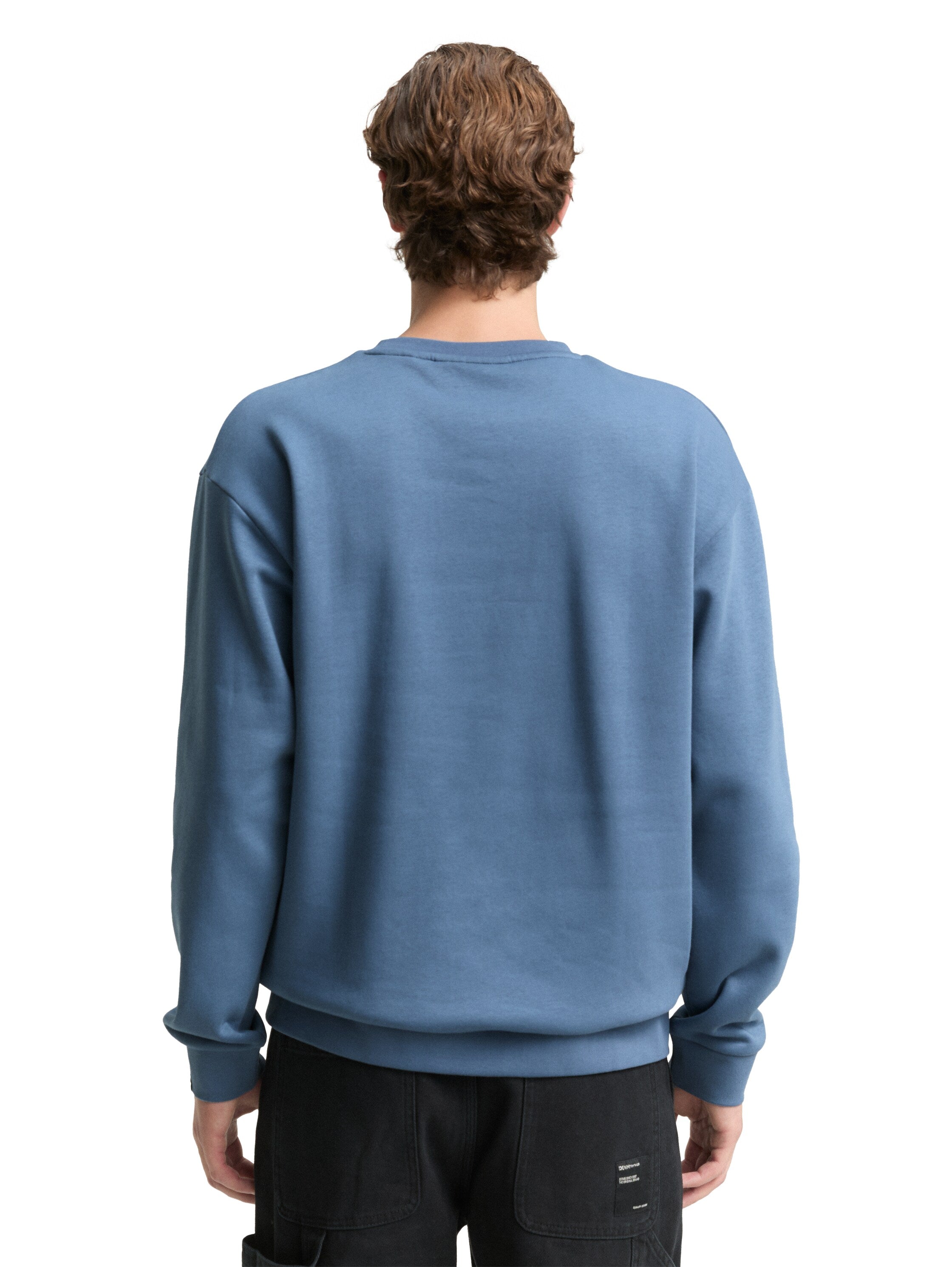 Tom Tailor Blue Sweater With Logo Badge