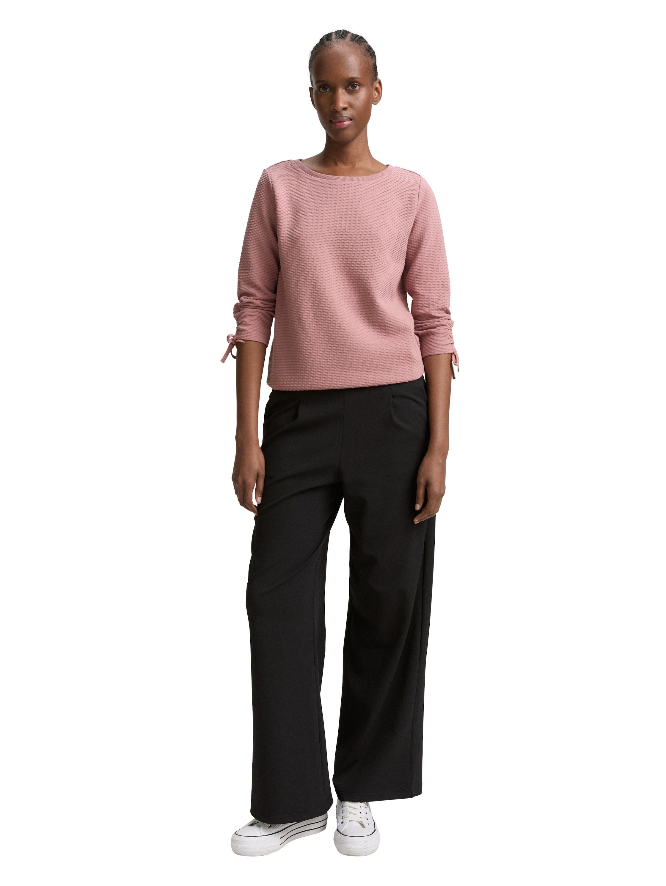 Tom Tailor Rose Sweater With Gathered Sleeves