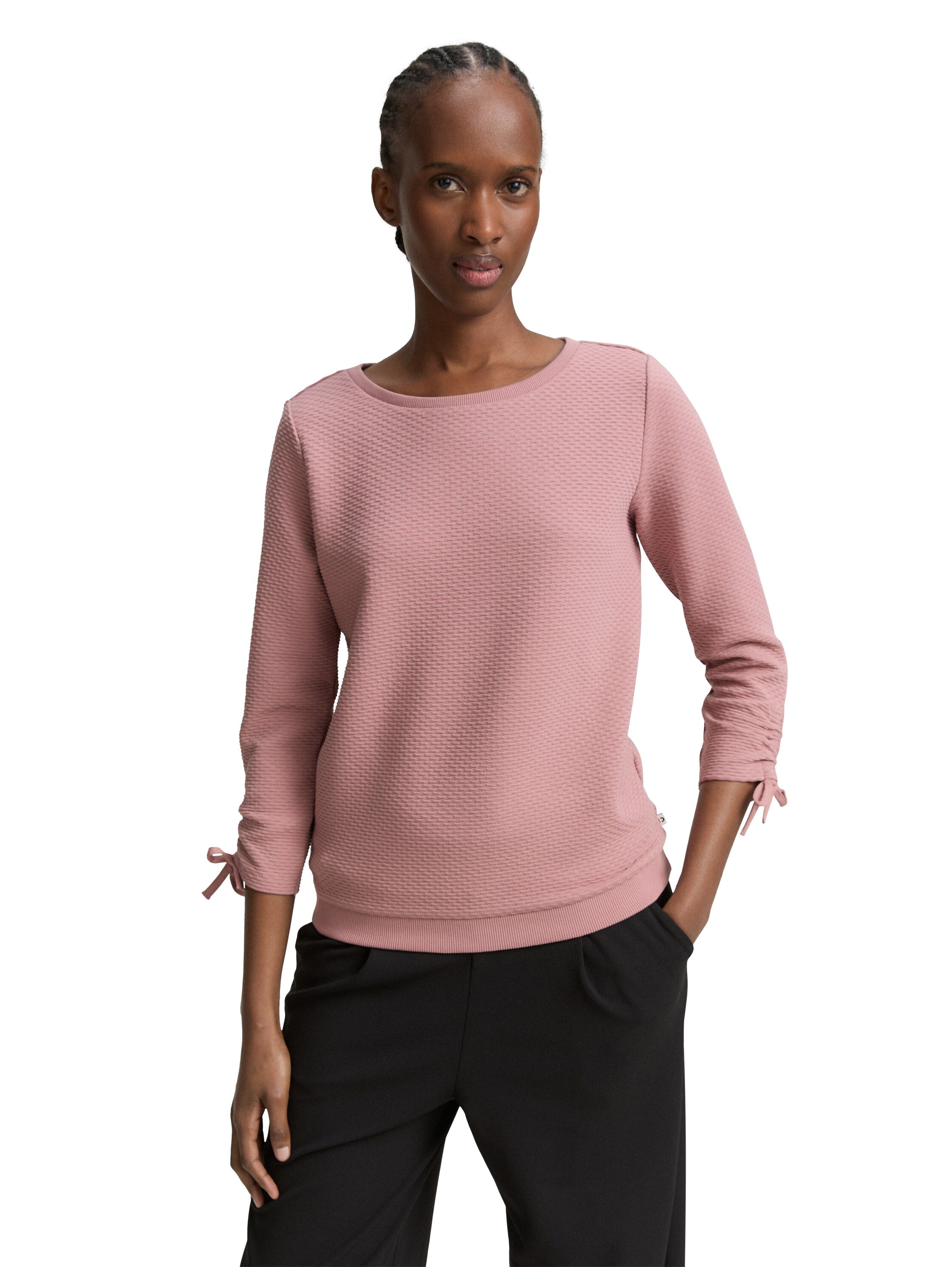 Tom Tailor Rose Sweater With Gathered Sleeves