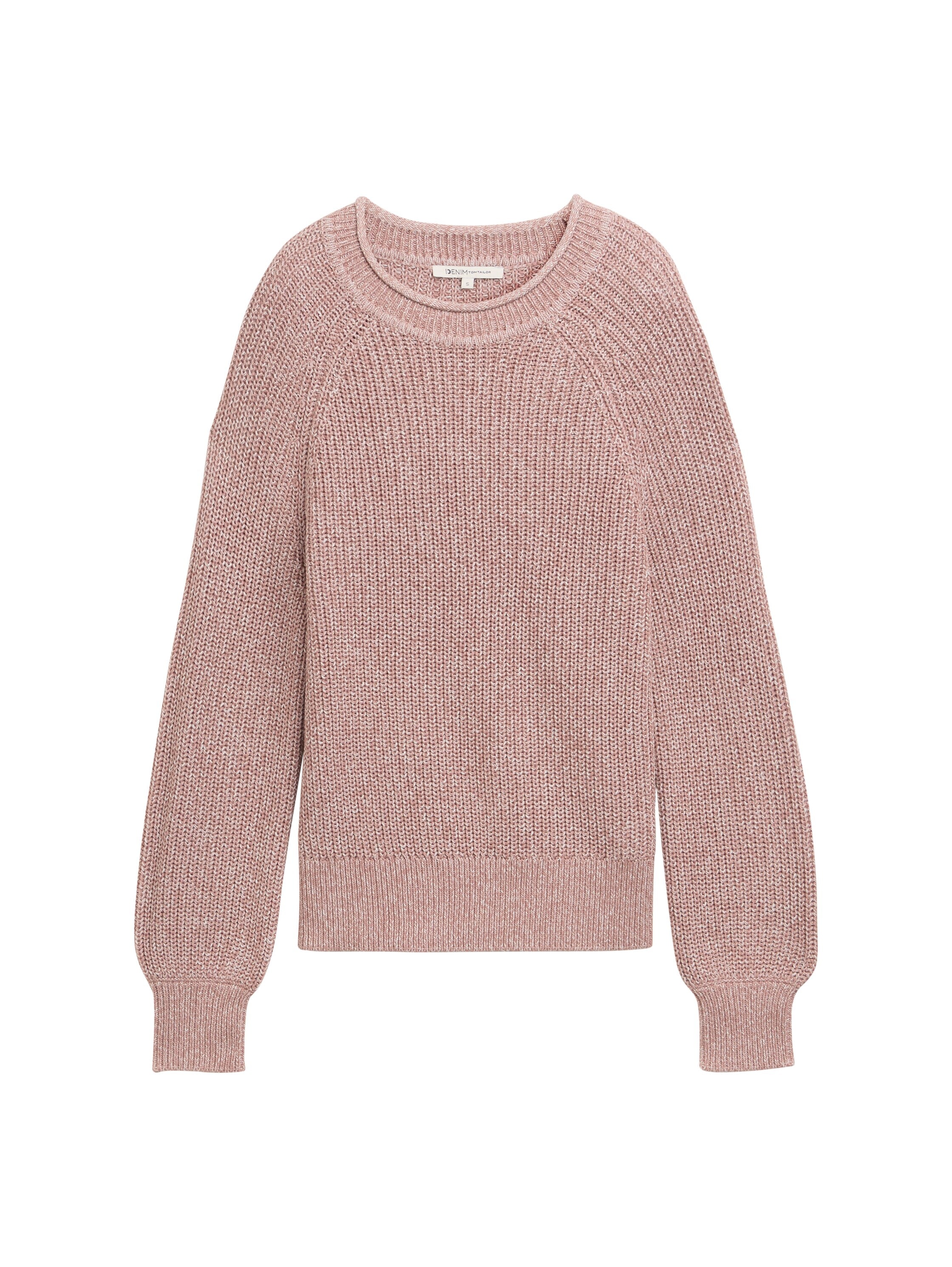Tom Tailor Knitted Rose Pullover With Slight Ballons Sleeves