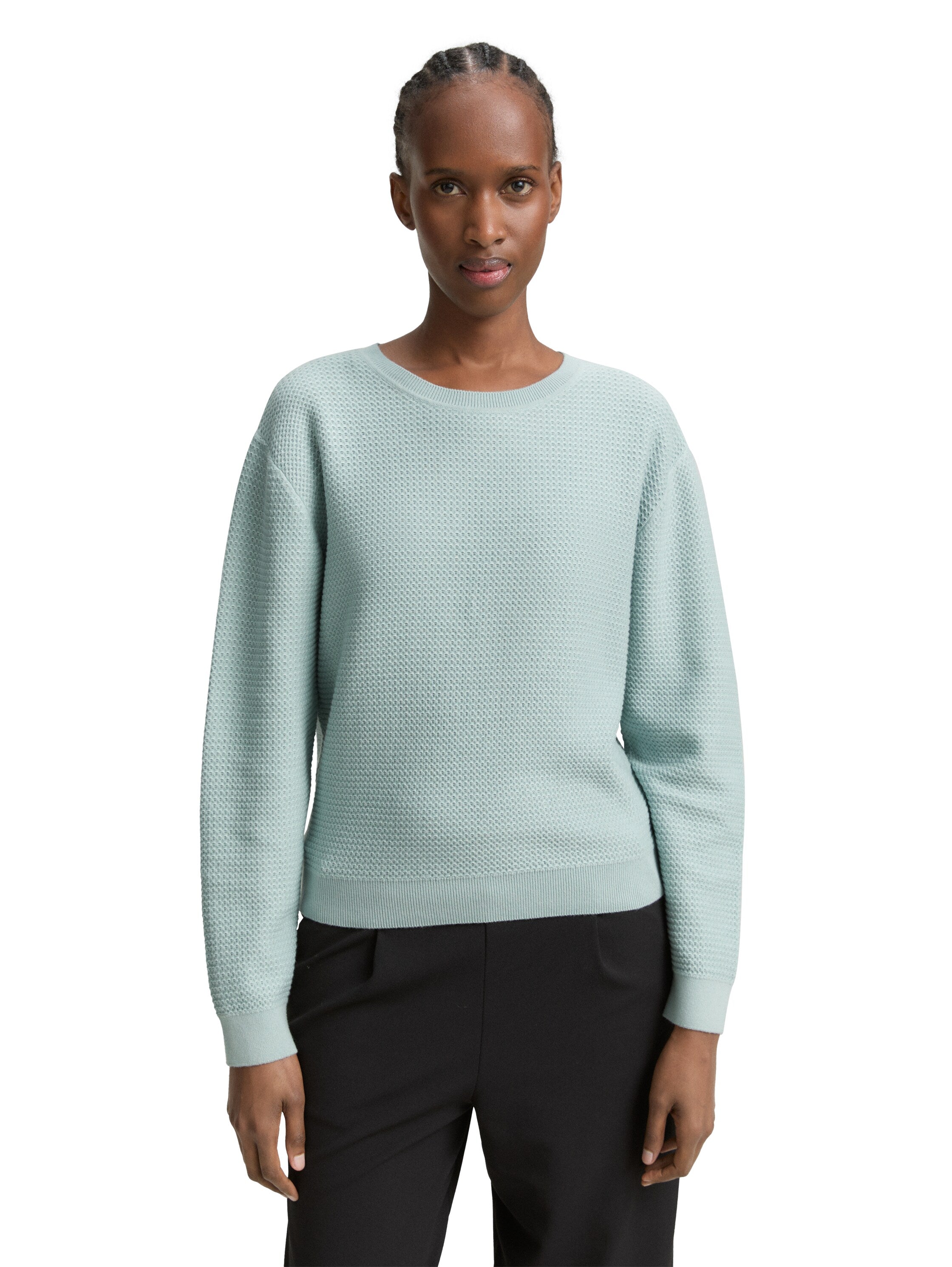 Tom Tailor Silver Cloud Blue Simple Sweater
