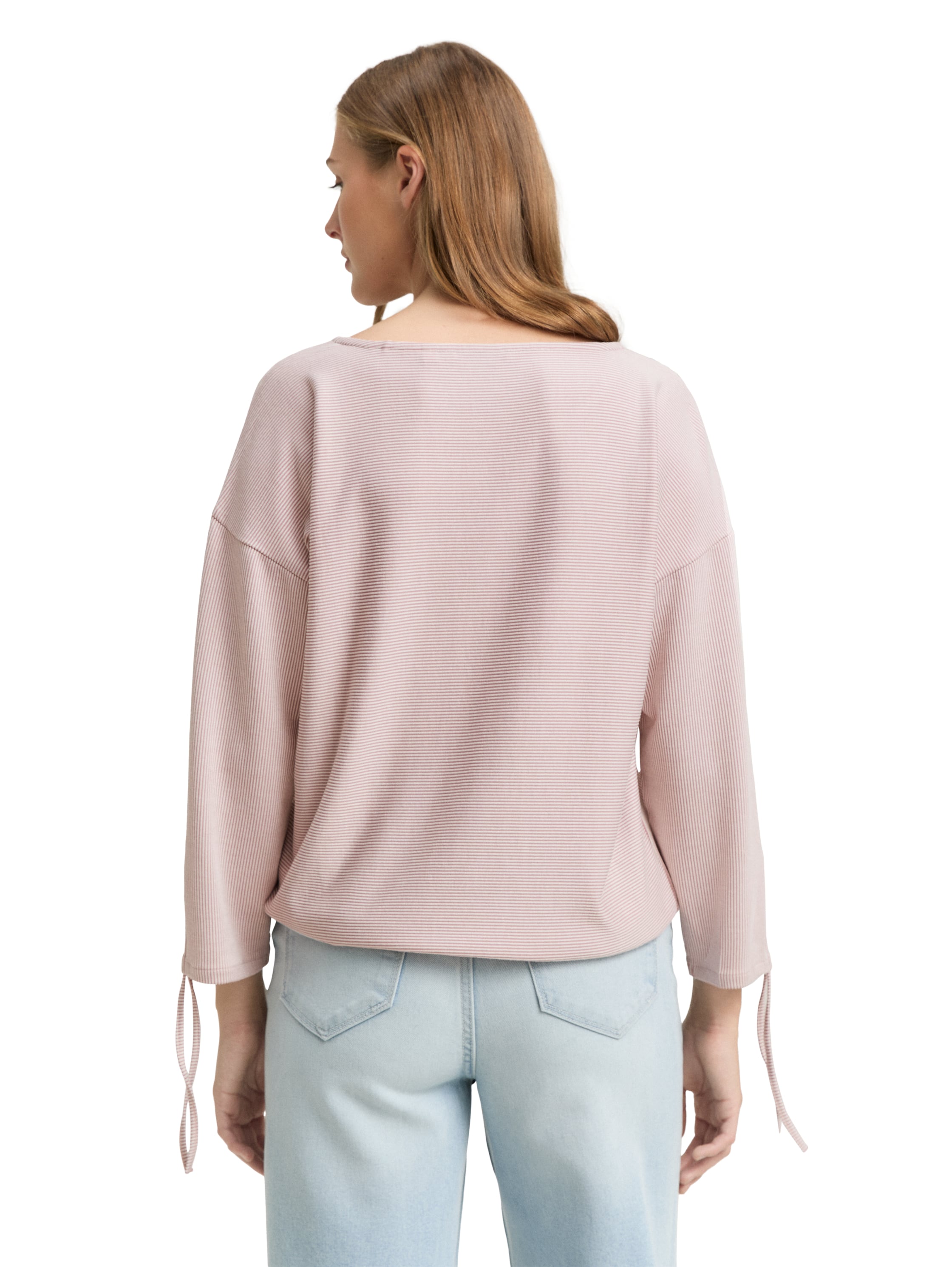 Tom Tailor Loose Fit Rose Top With Gathered Sleeves