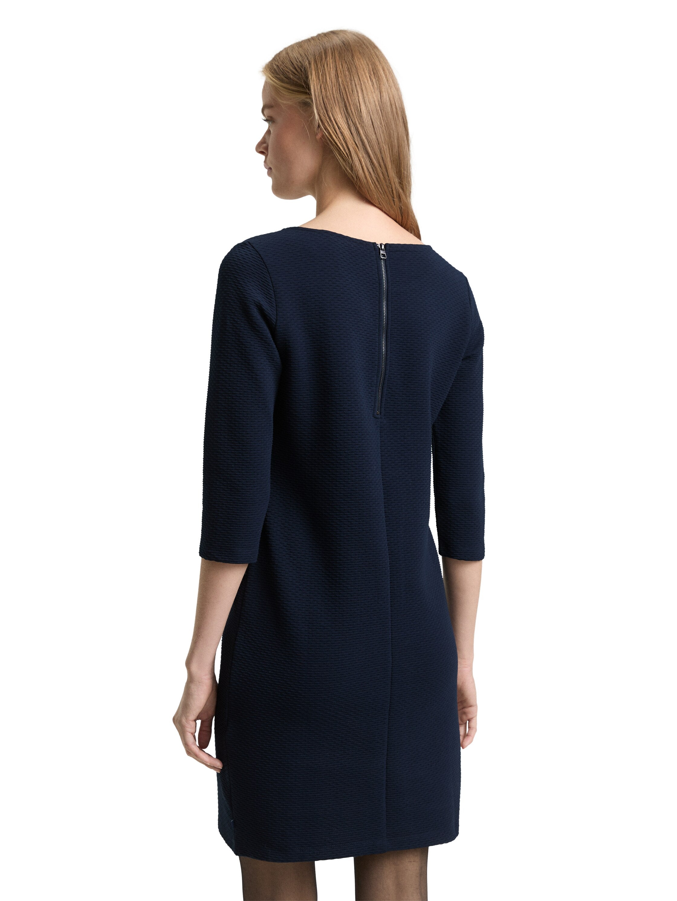 Tom Tailor Navy Dress With Back Zippered