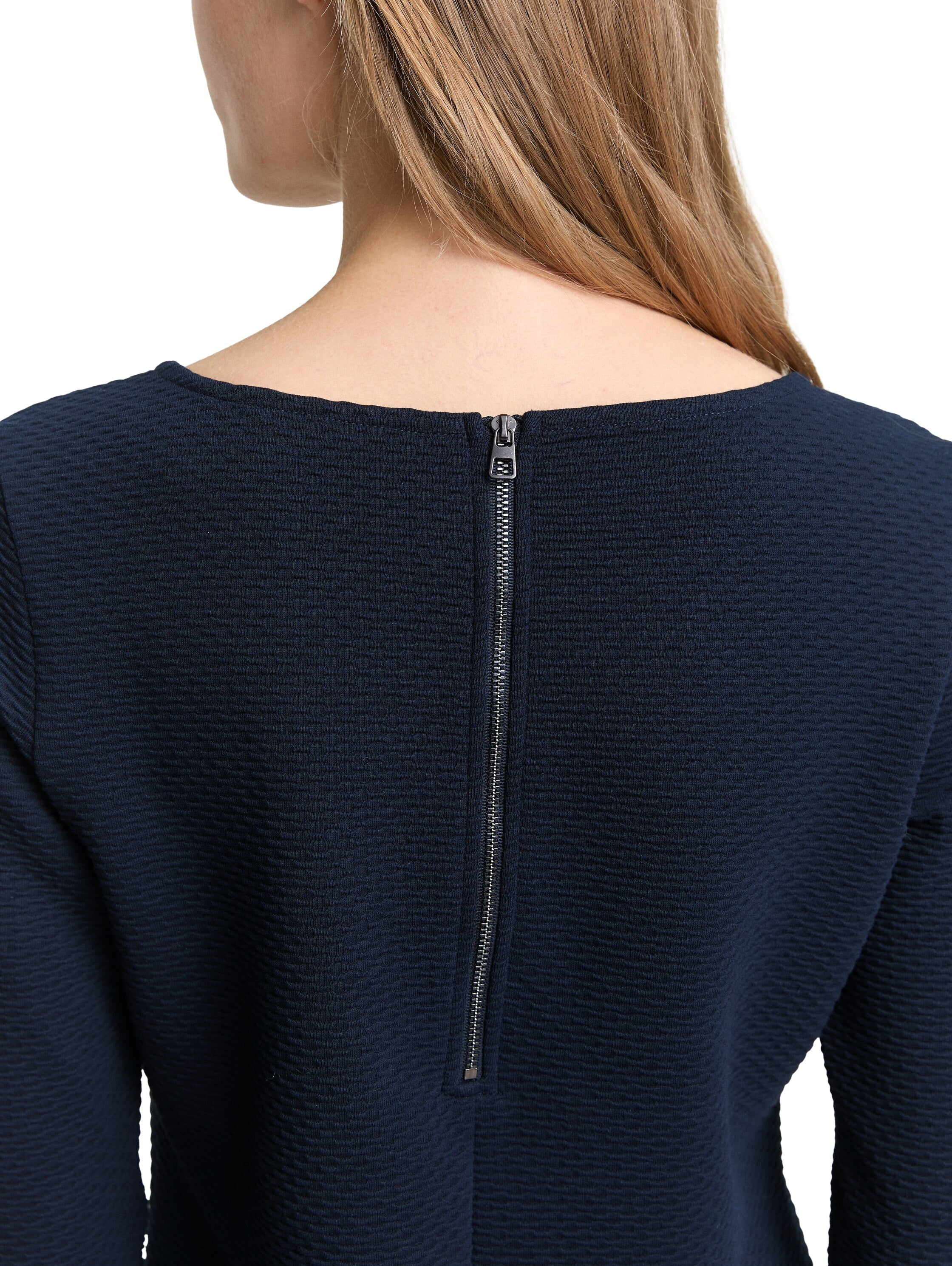 Tom Tailor Navy Dress With Back Zippered