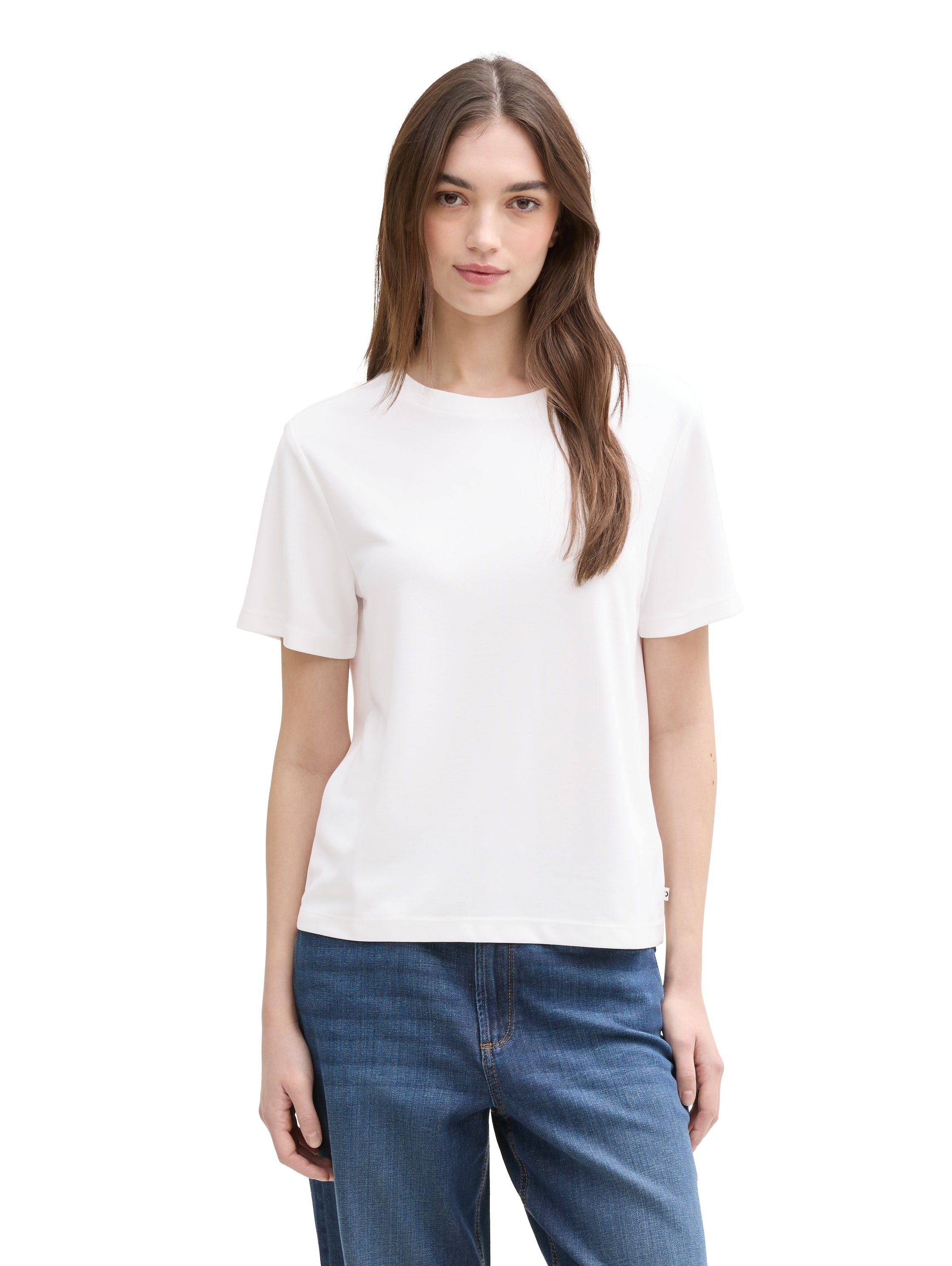 Tom Tailor White Basic Loose Fit T-Shirt