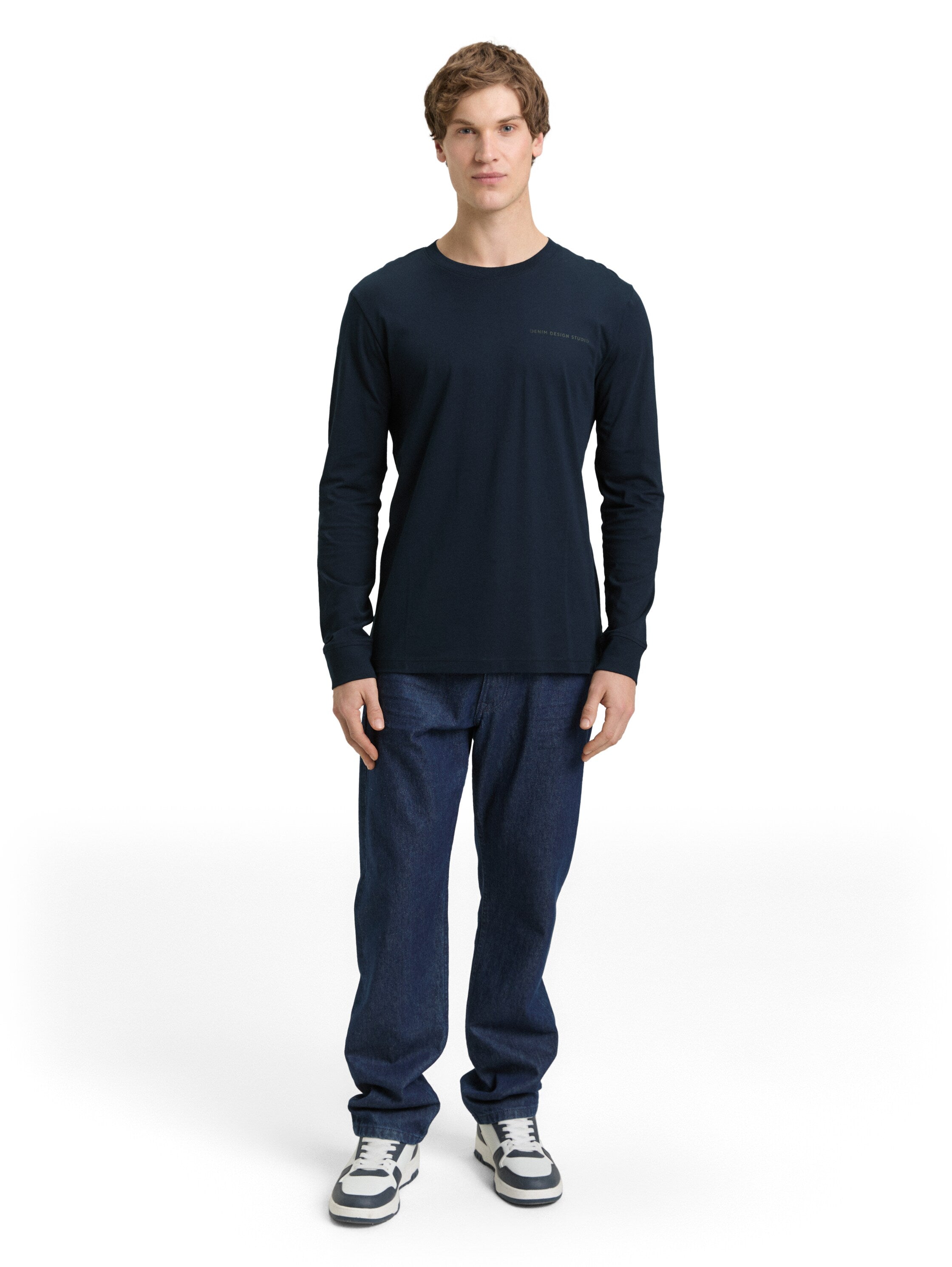 Tom Tailor Long Sleeved Navy T-Shirt