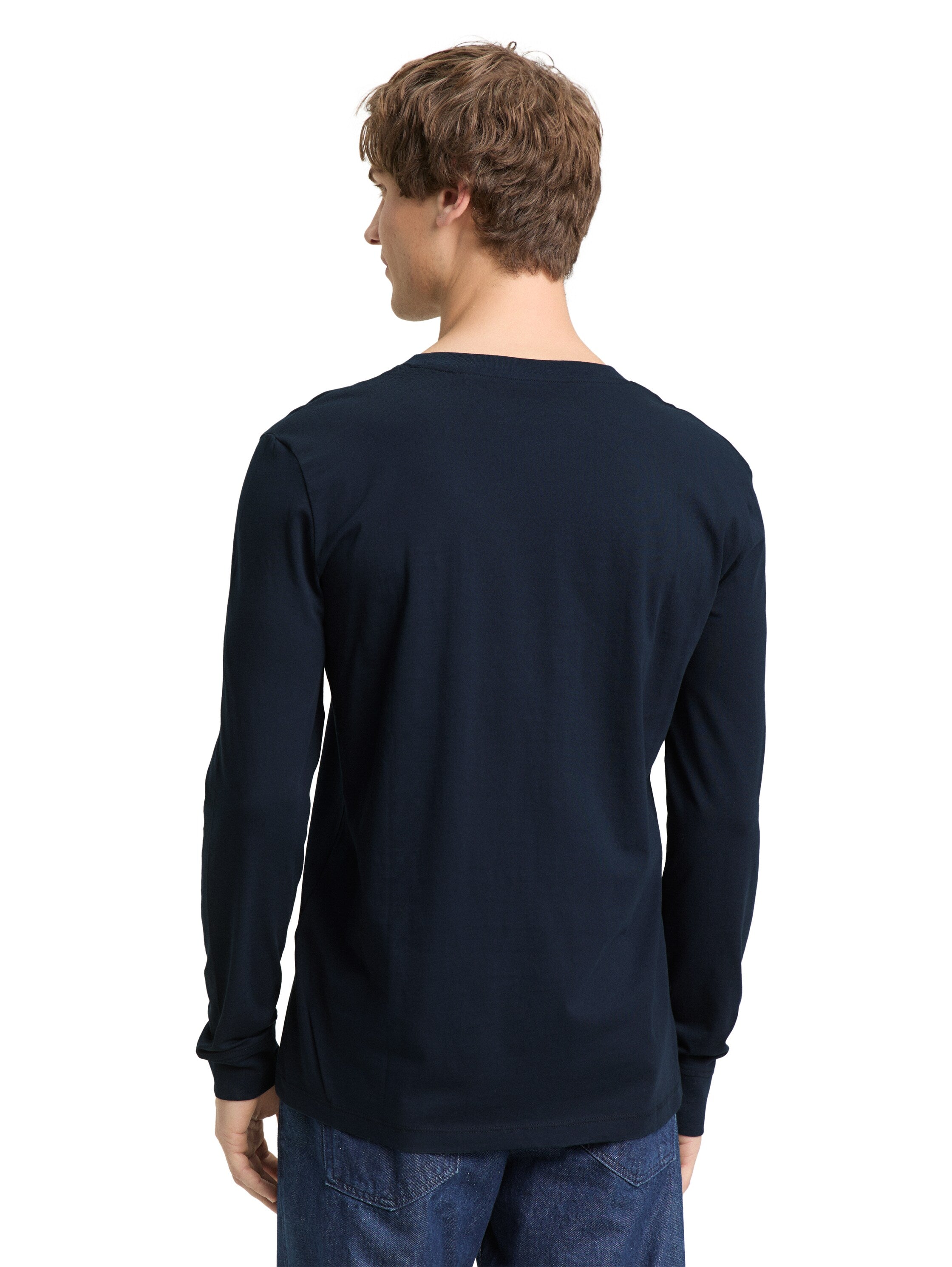 Tom Tailor Long Sleeved Navy T-Shirt