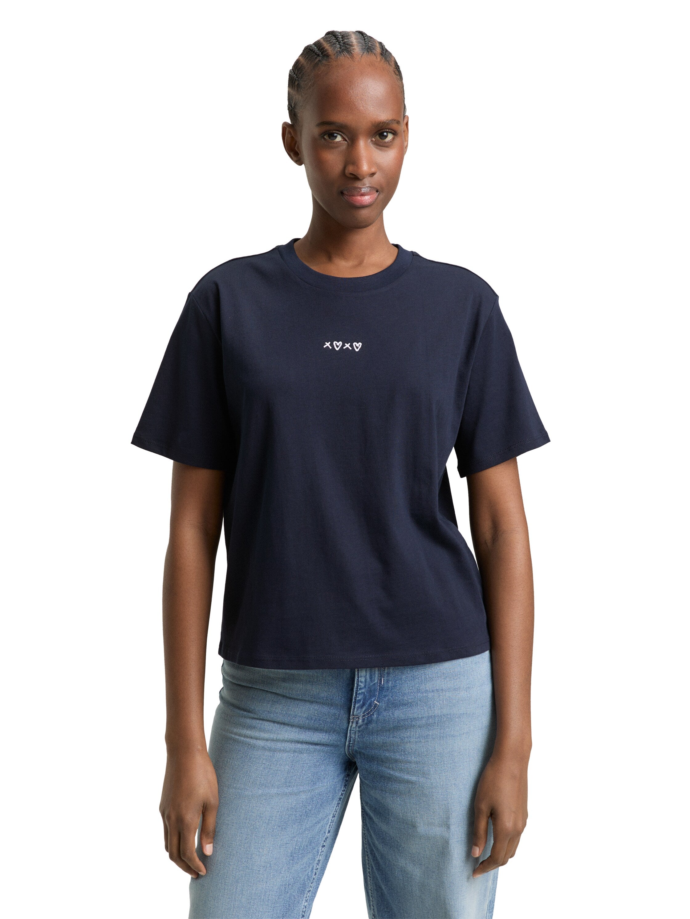 Tom Tailor Navy T-Shirt With Small Front Design