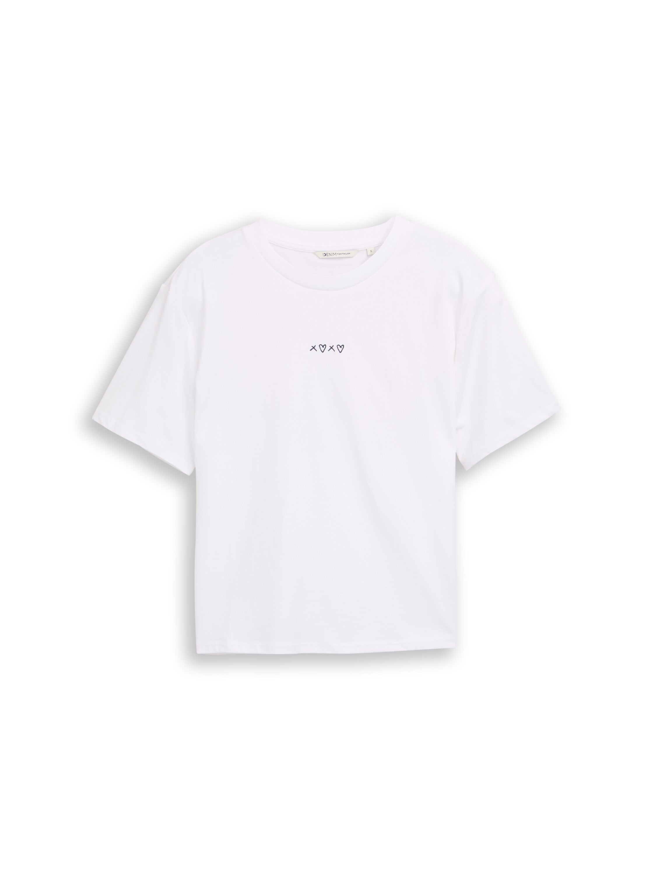 Tom Tailor White T-Shirt With Small Front Design