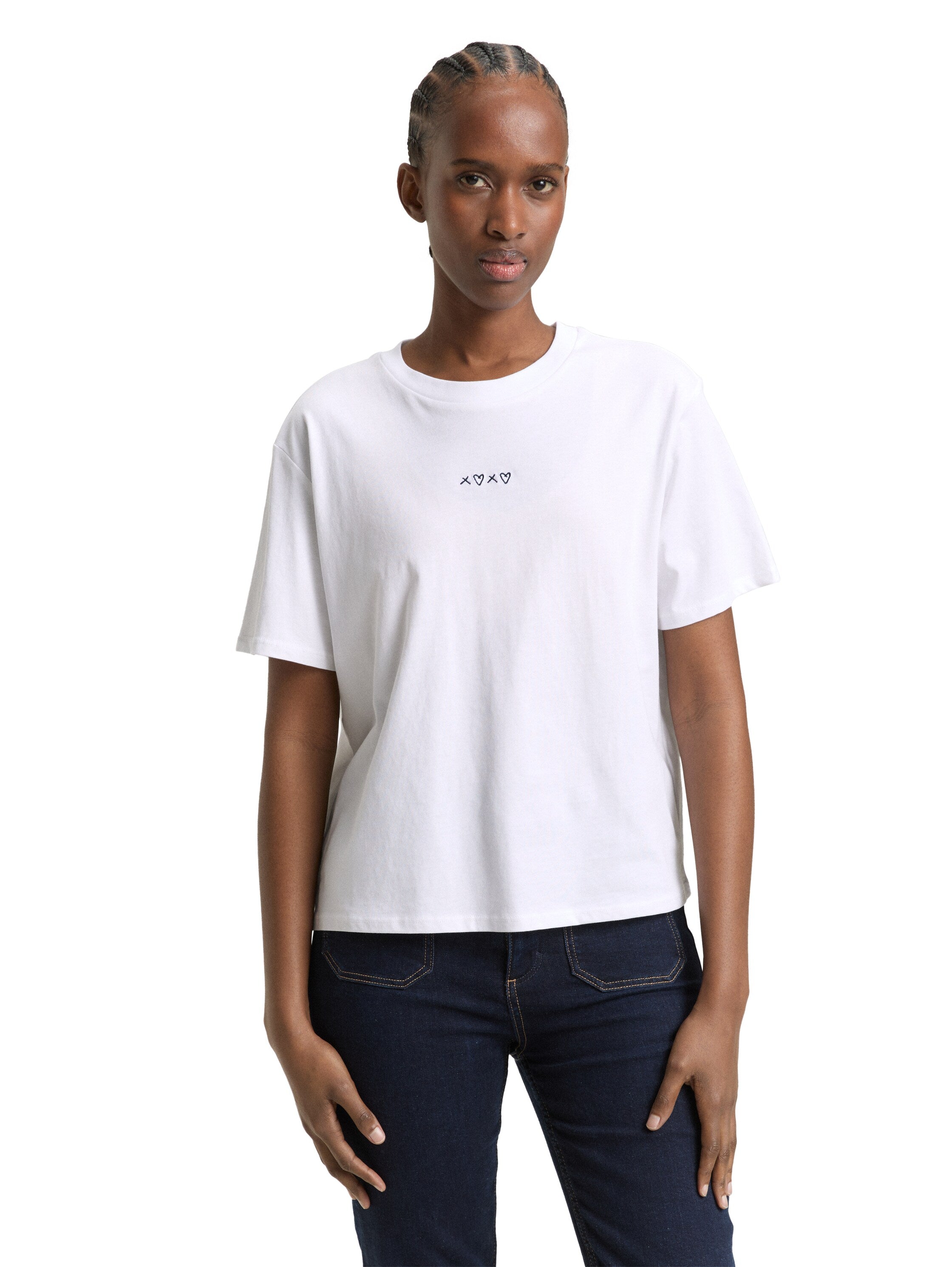 Tom Tailor White T-Shirt With Small Front Design