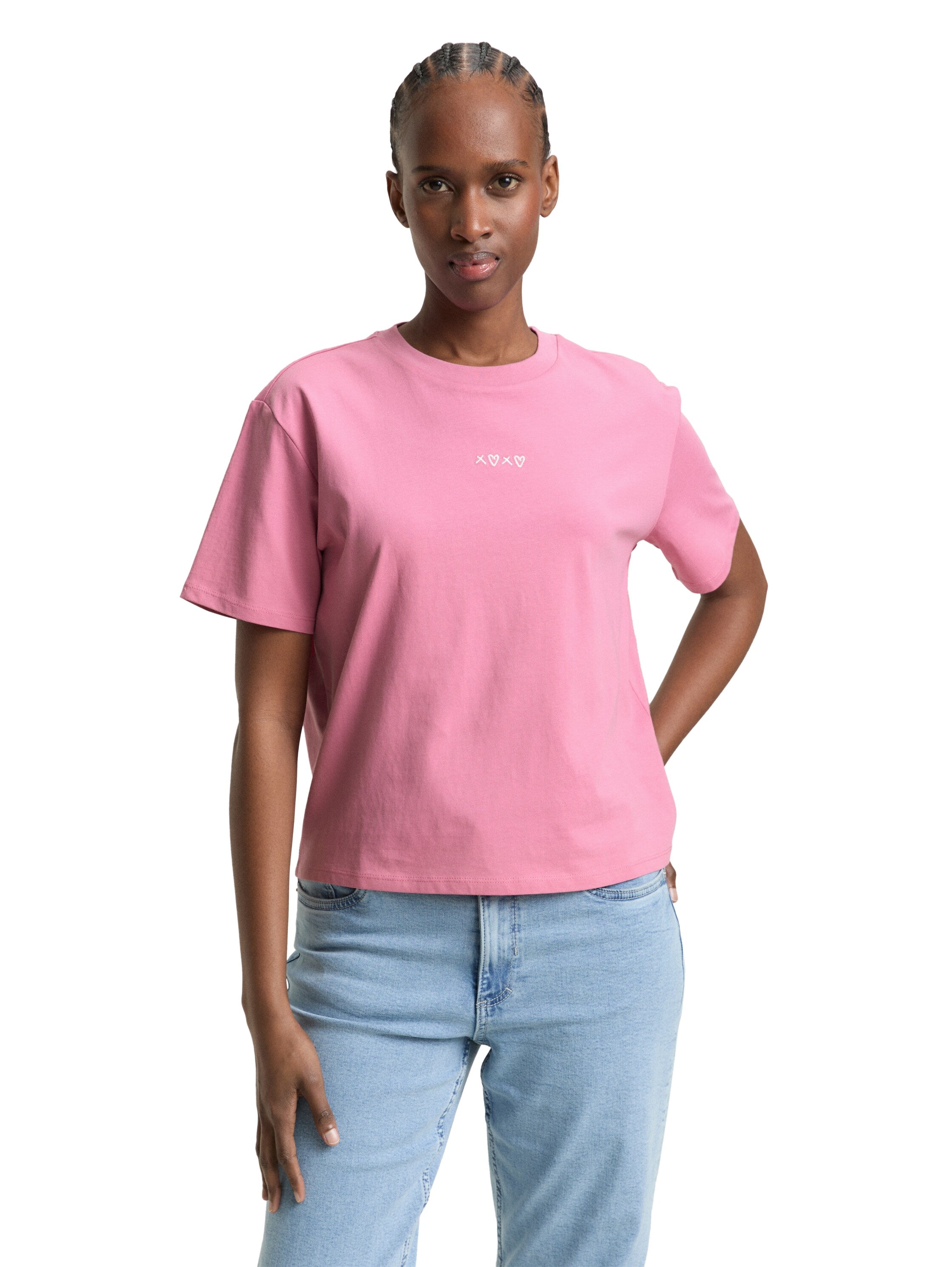 Tom Tailor Pink T-Shirt With Small Front Design