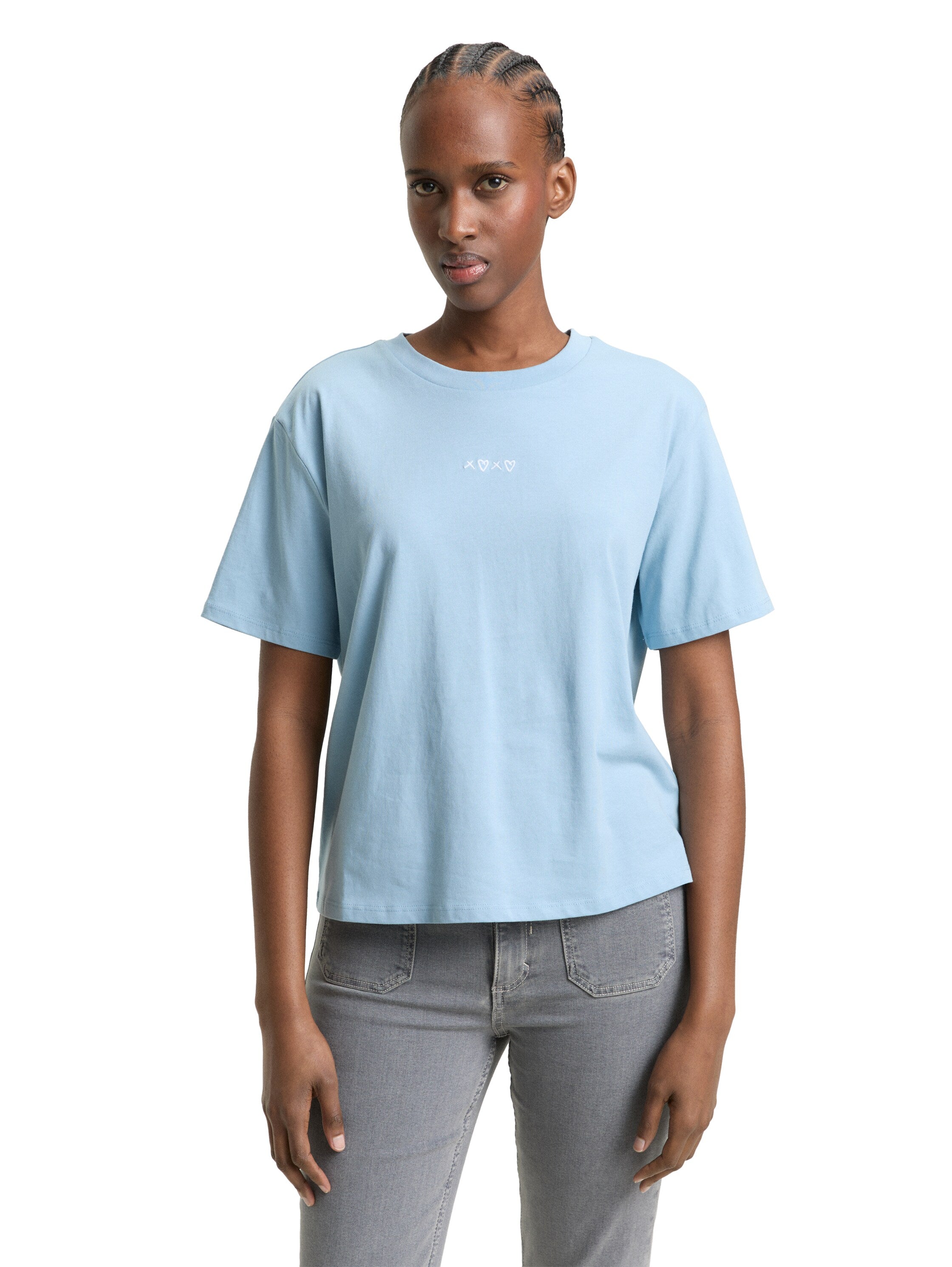 Tom Tailor Blue T-Shirt With Small Front Design