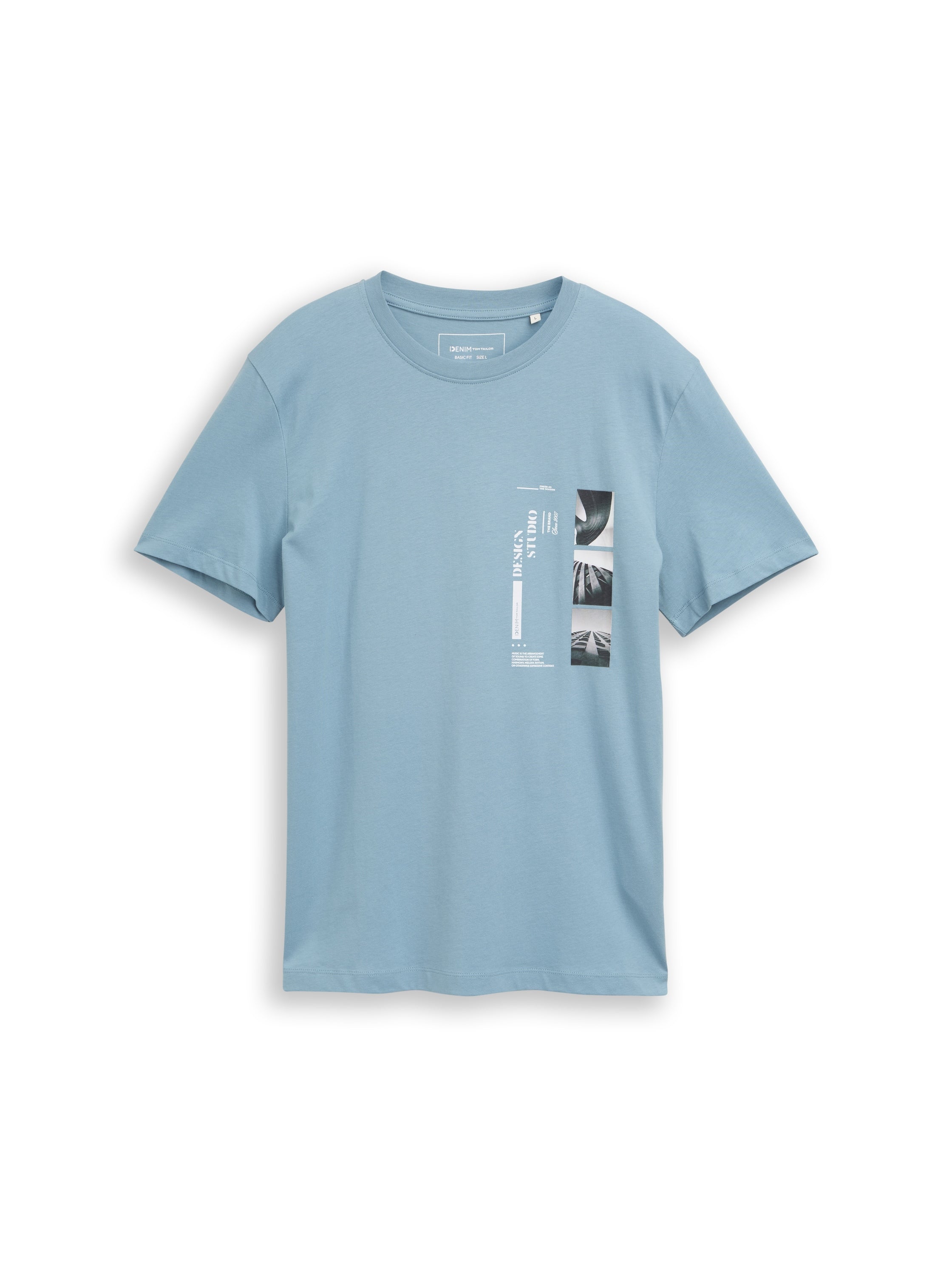 Tom Tailor Blue T-Shirt With Front Design
