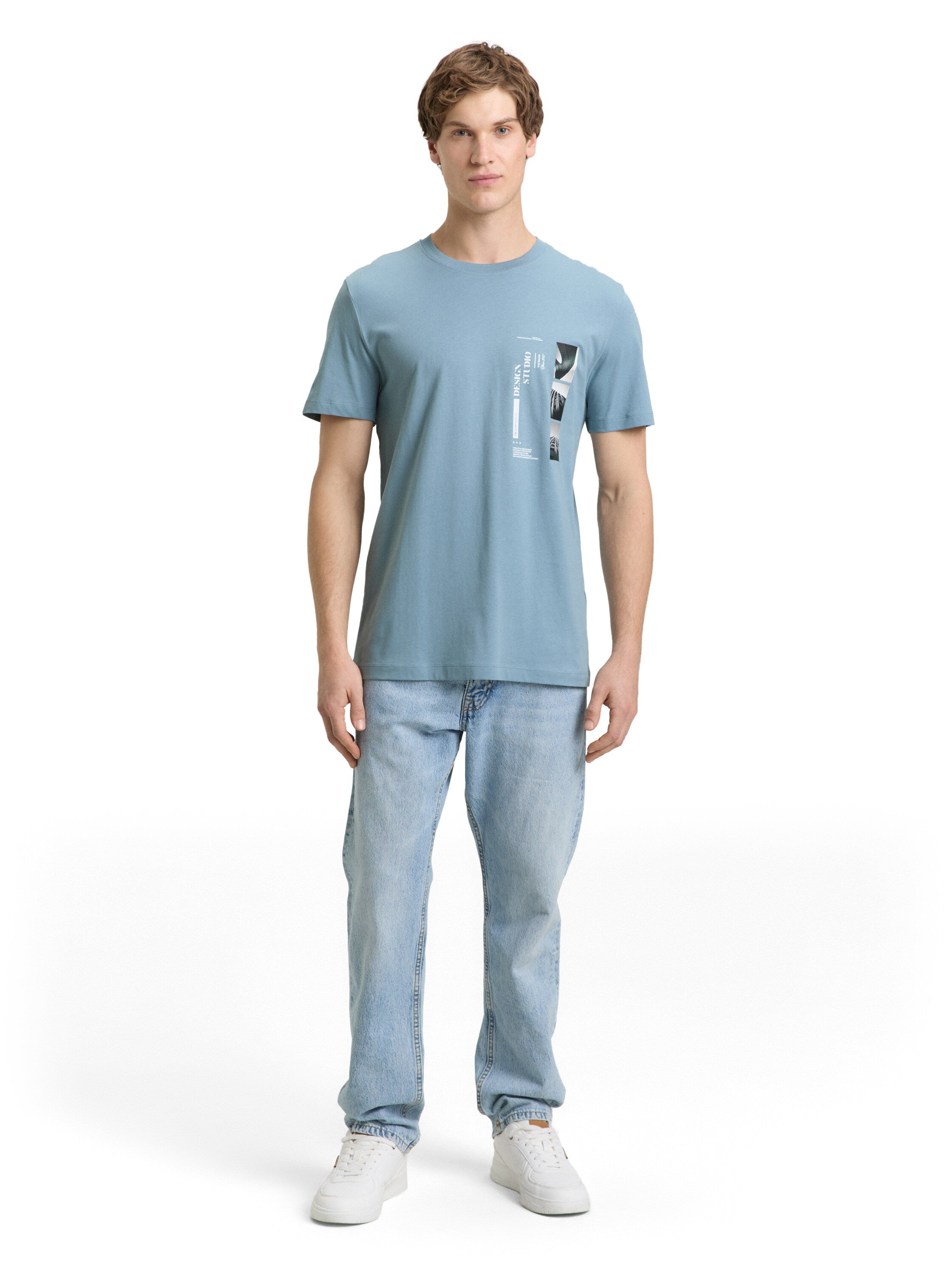 Tom Tailor Blue T-Shirt With Front Design