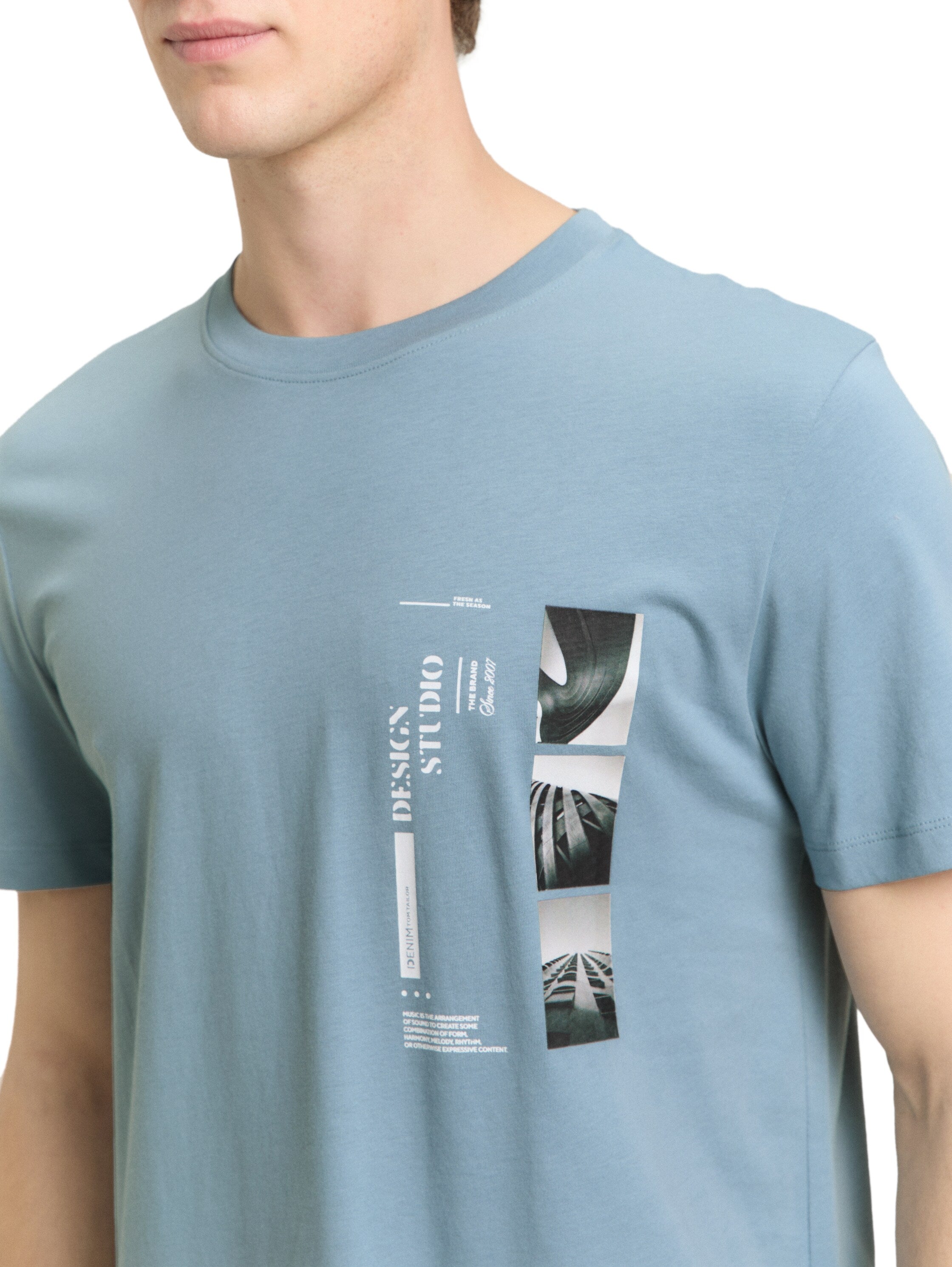 Tom Tailor Blue T-Shirt With Front Design