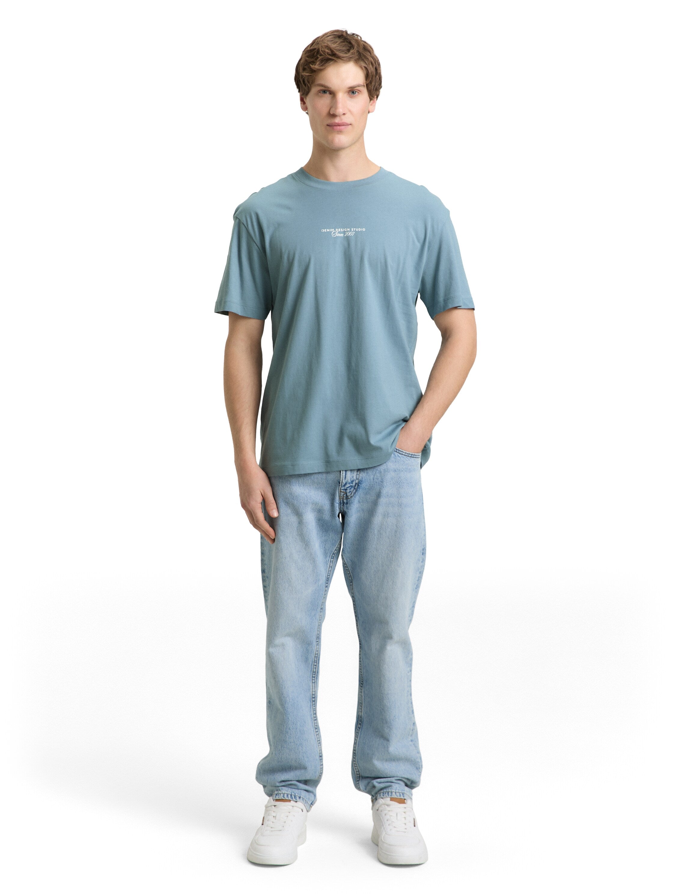 Tom Tailor Blue T-Shirt With Back Print