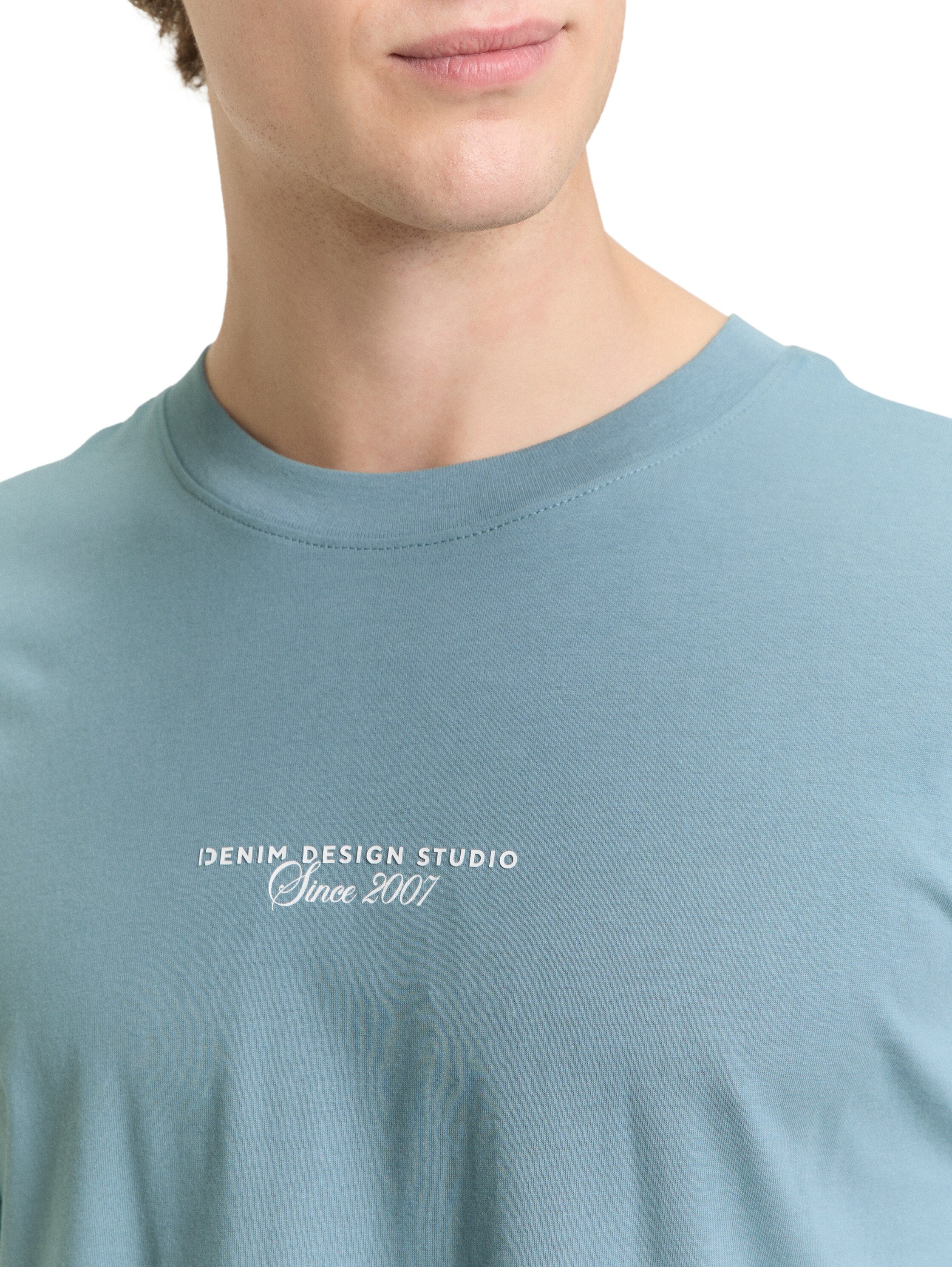 Tom Tailor Blue T-Shirt With Back Print