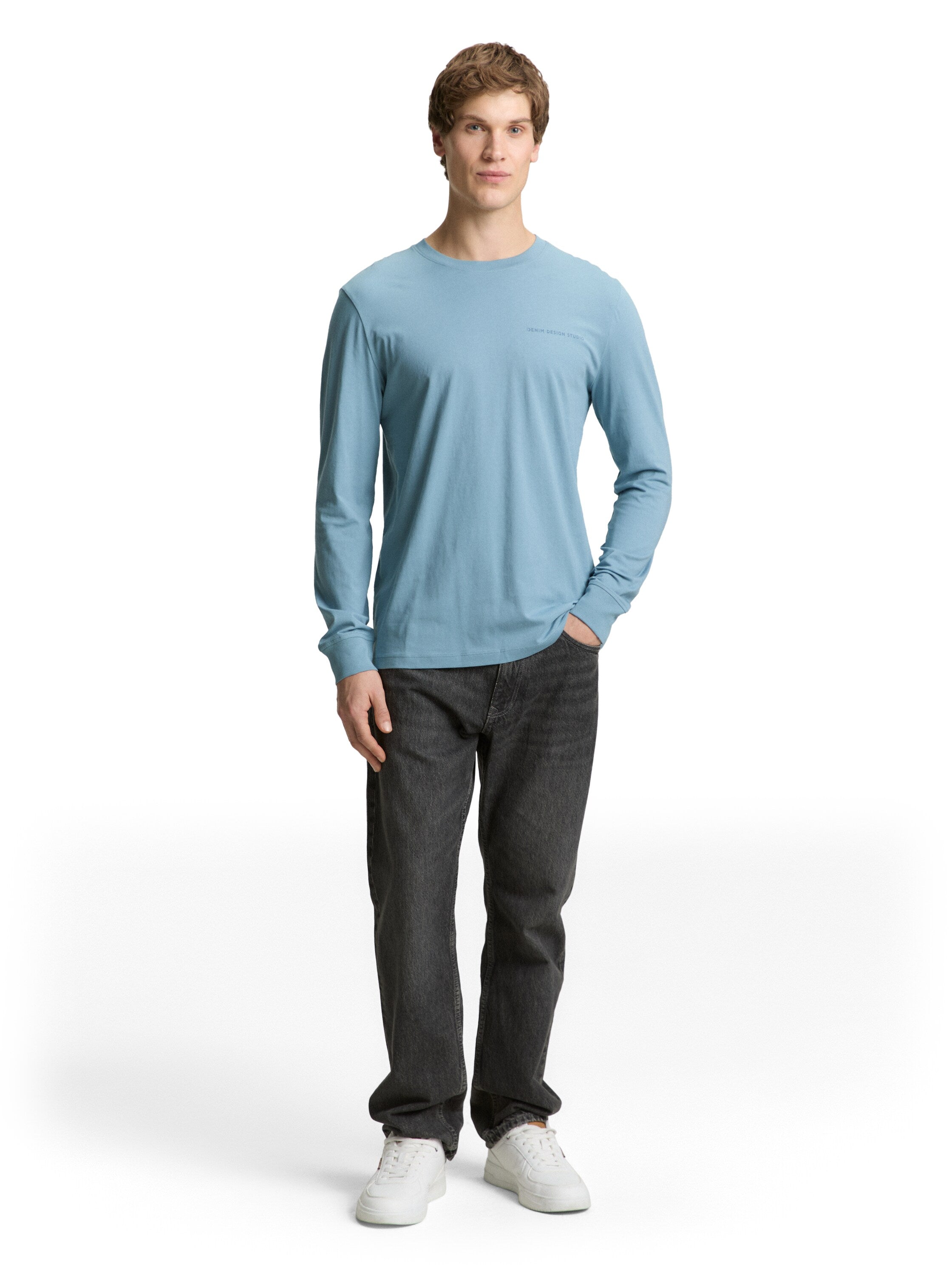 Tom Tailor Long Sleeved Blue T-Shirt