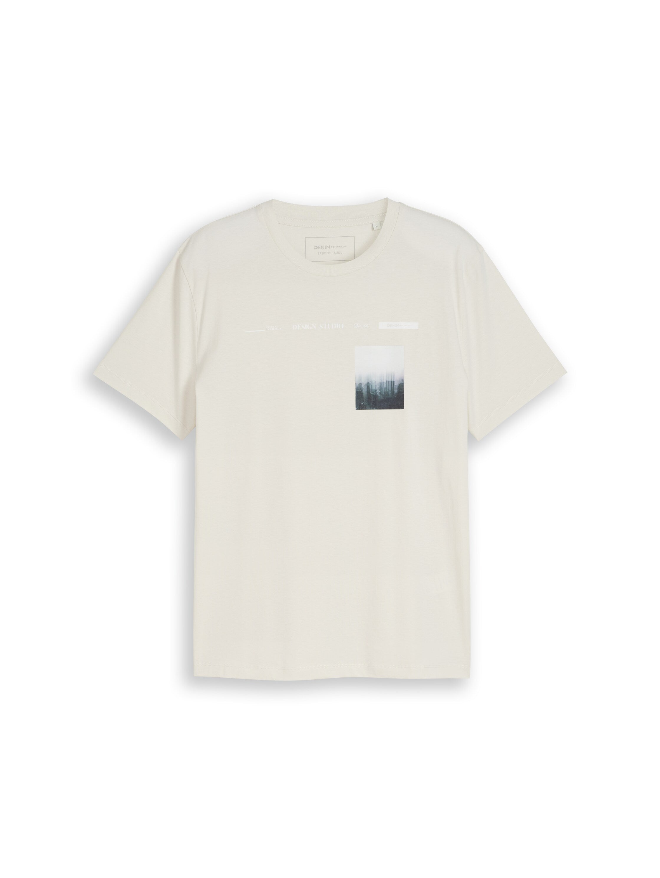 Tom Tailor Beige T-Shirt With Front Design