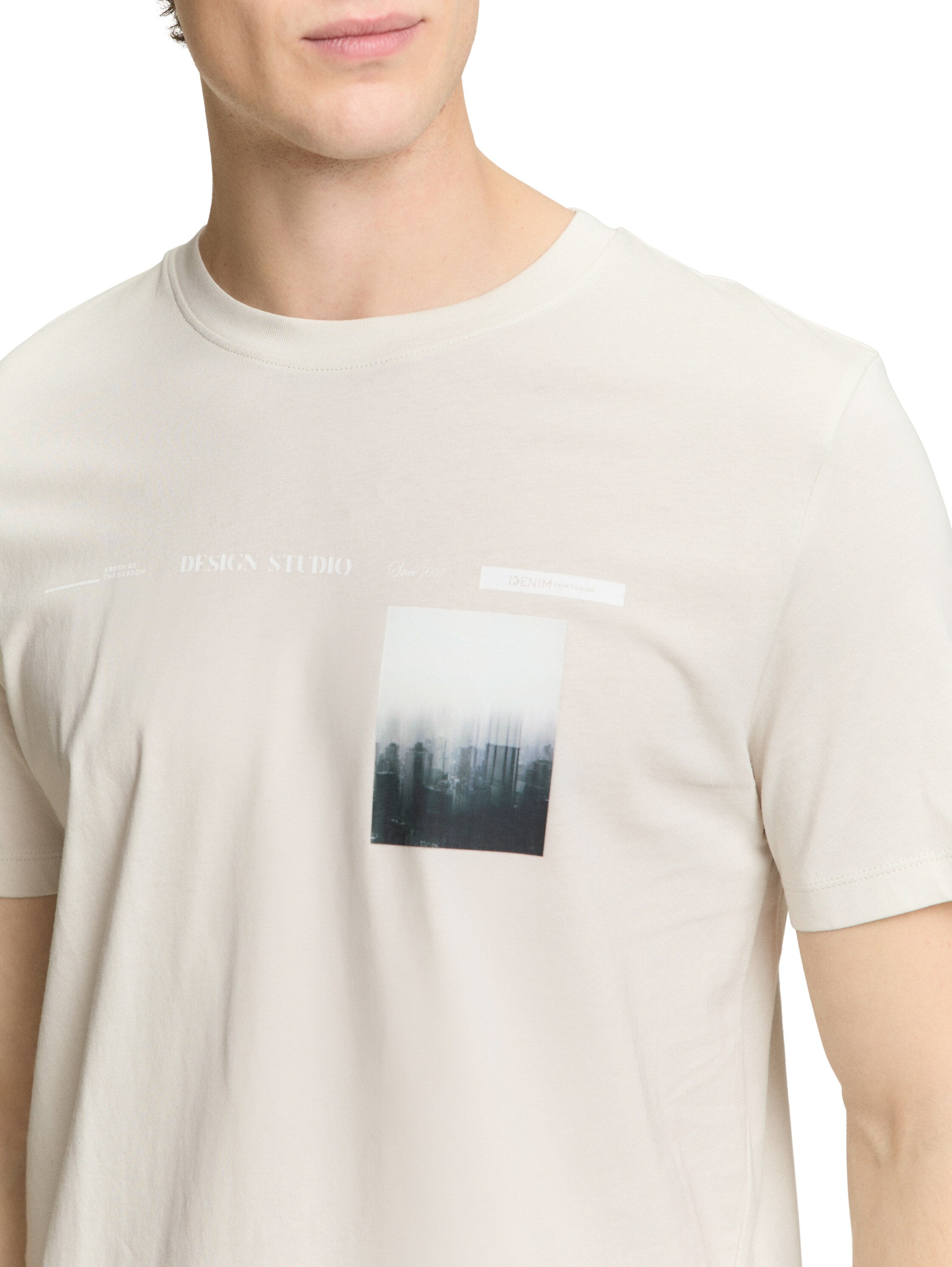 Tom Tailor Beige T-Shirt With Front Design