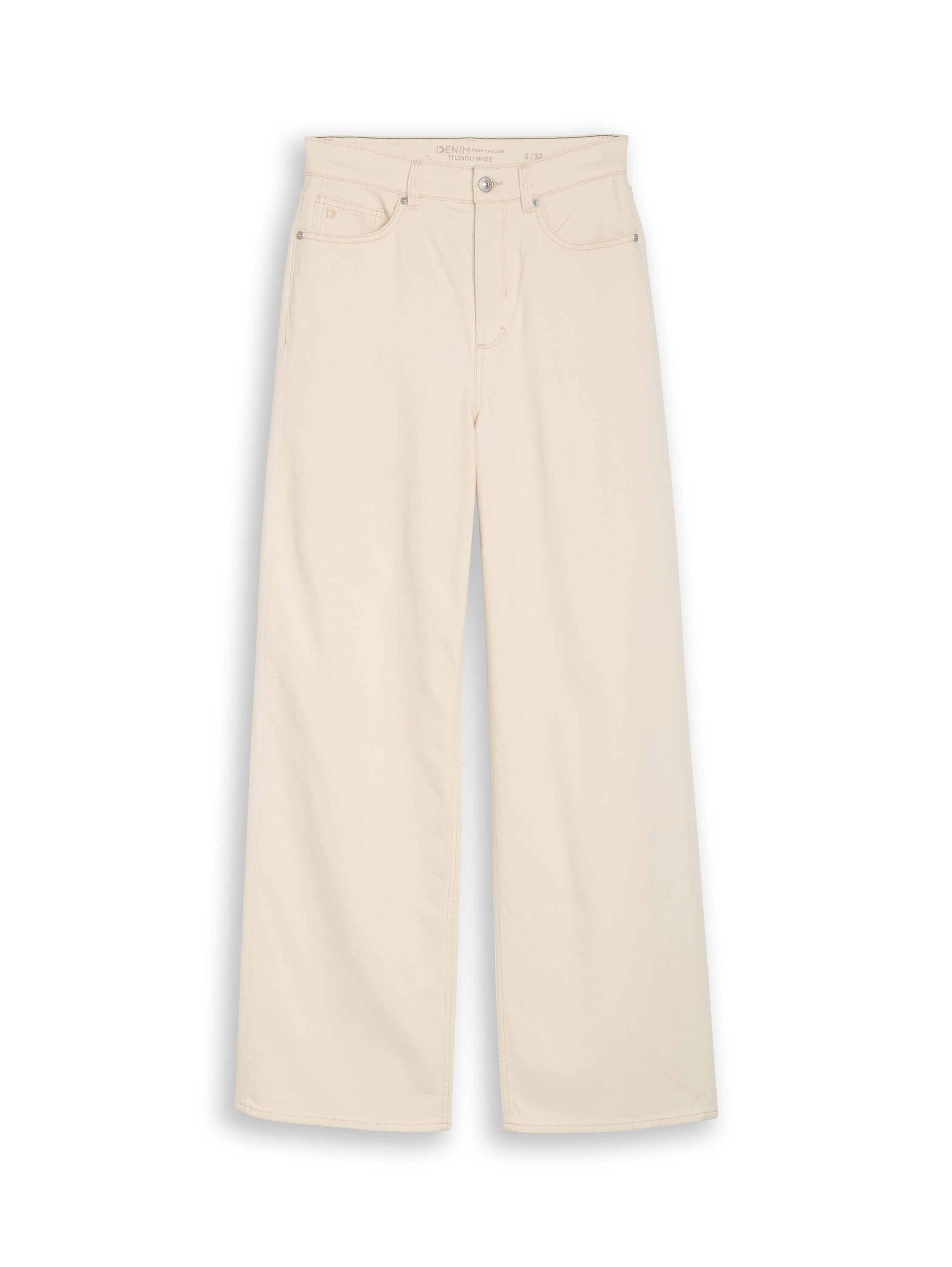 Tom Tailor Beige Wide High-Waisted Jeans
