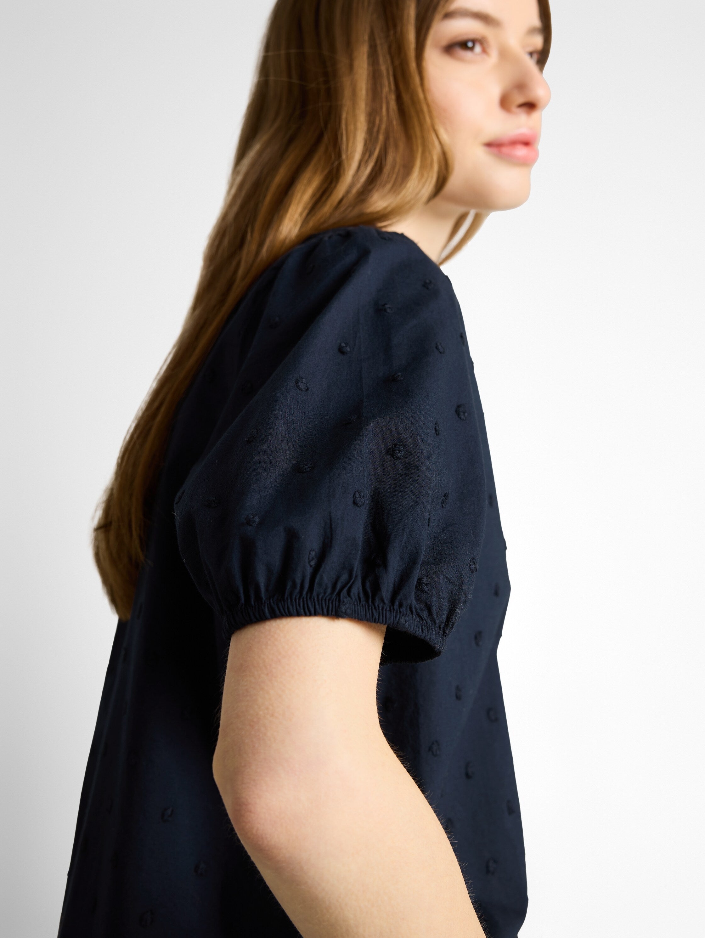 Tom Tailor Navy Blouse With Embroidery