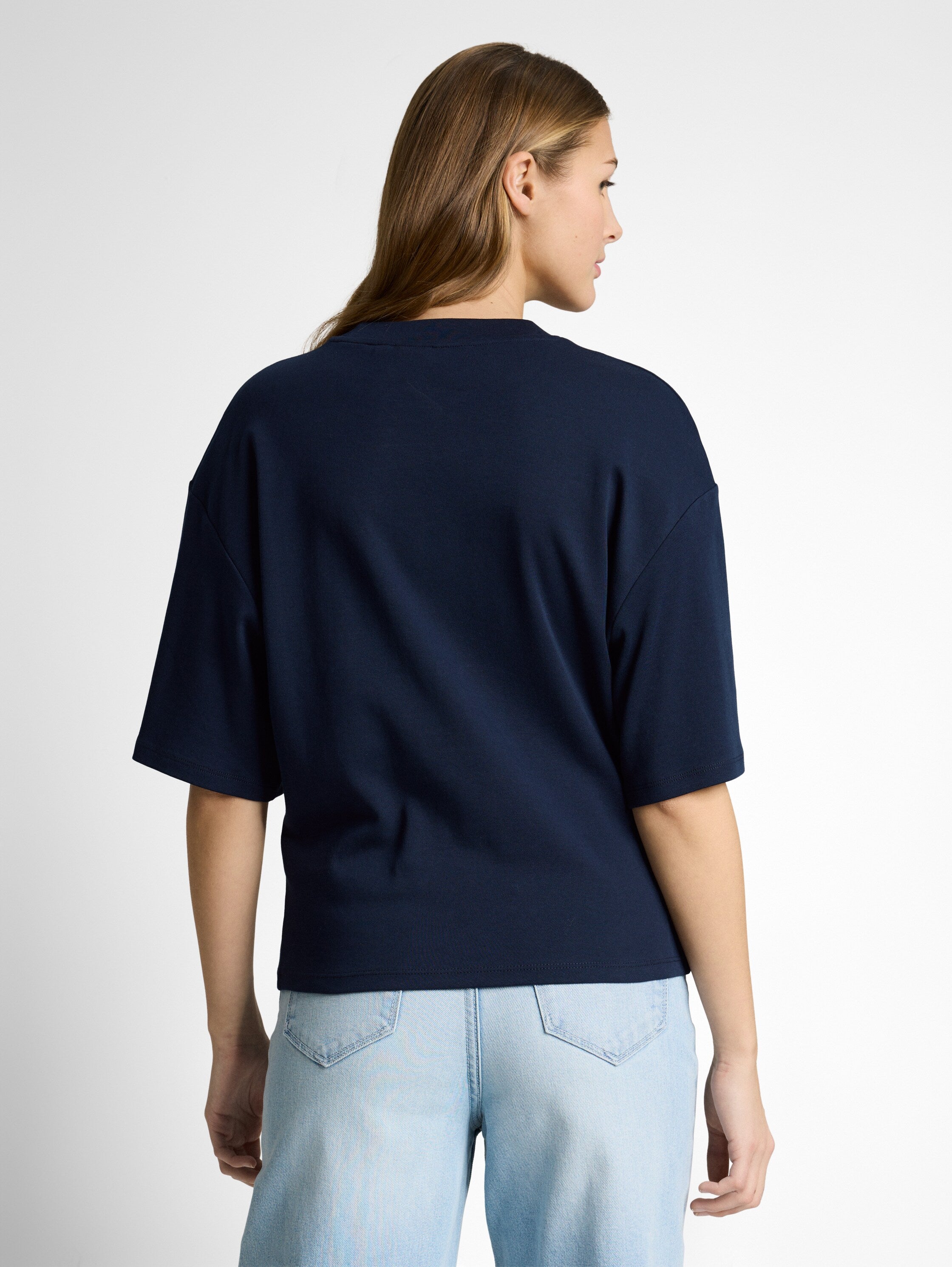 Tom Tailor Navy T-shirt With Knot Detail
