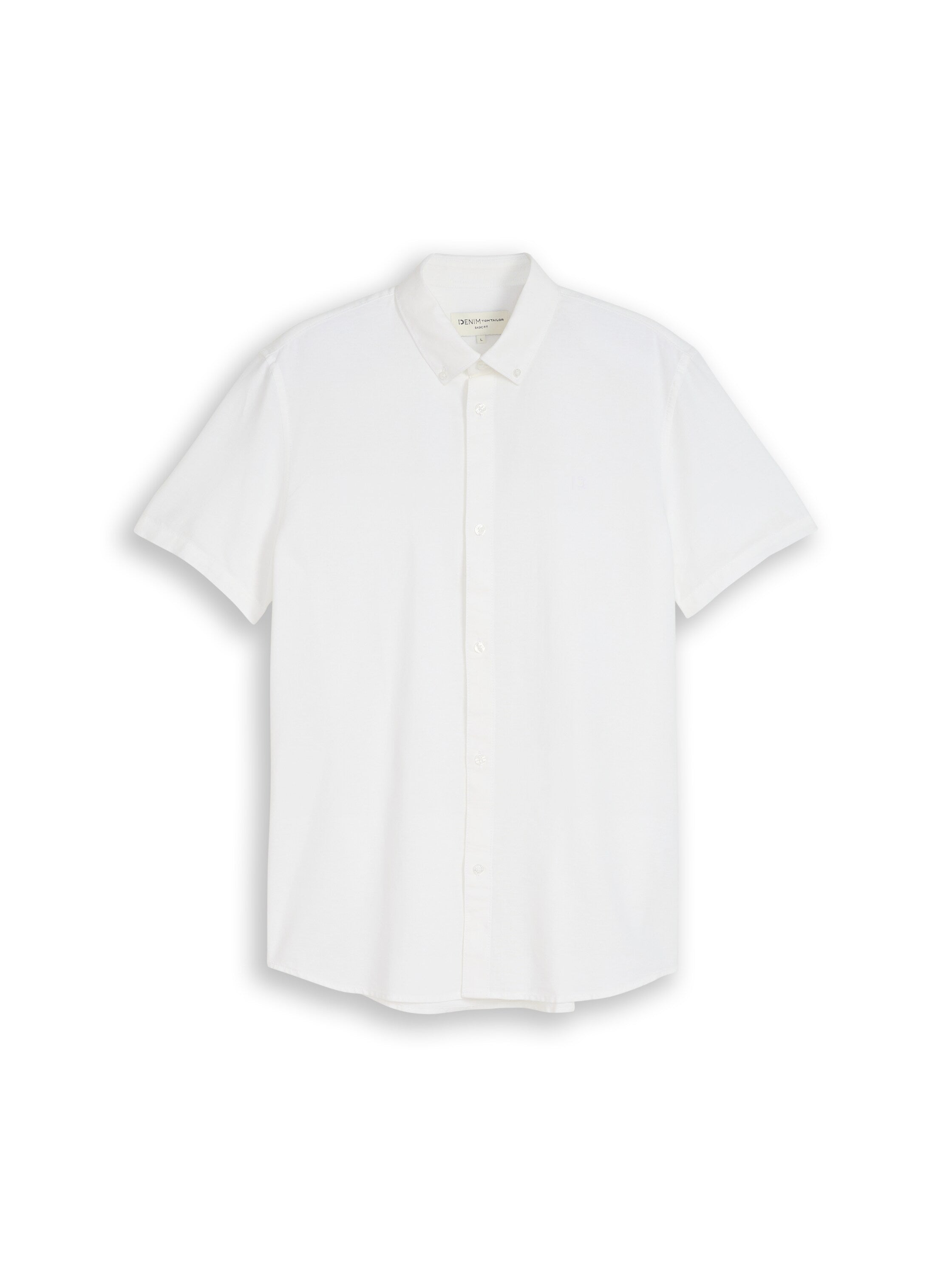 Tom Tailor White Relaxed Fit Short Sleeve Shirt
