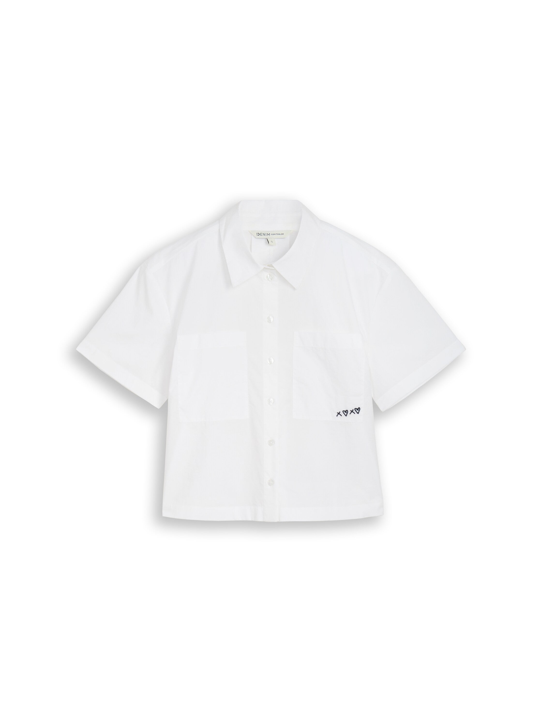 Tom Tailor White Boxy Fit Cotton Blouse