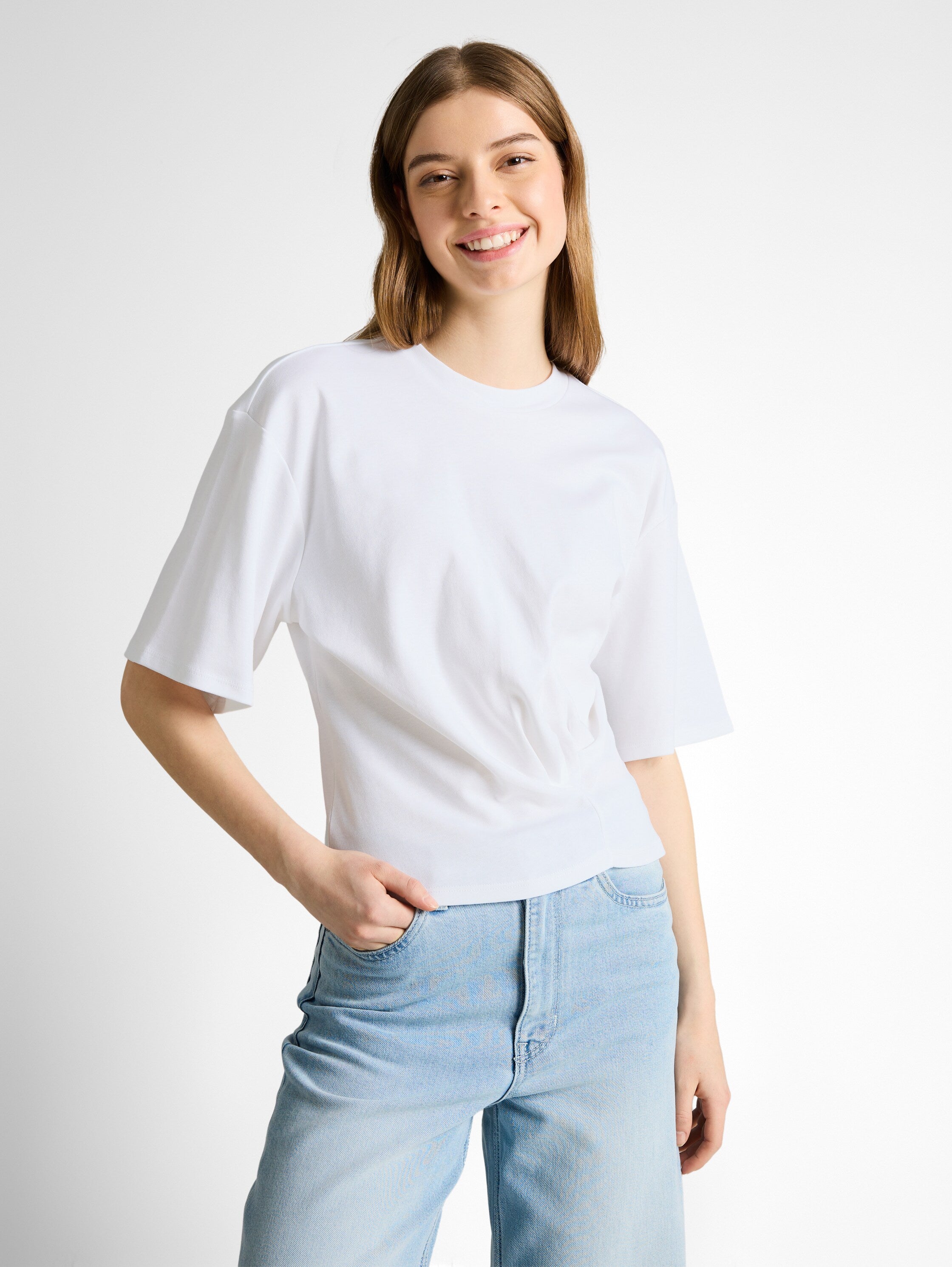 Tom Tailor White T-shirt With Knot Detail