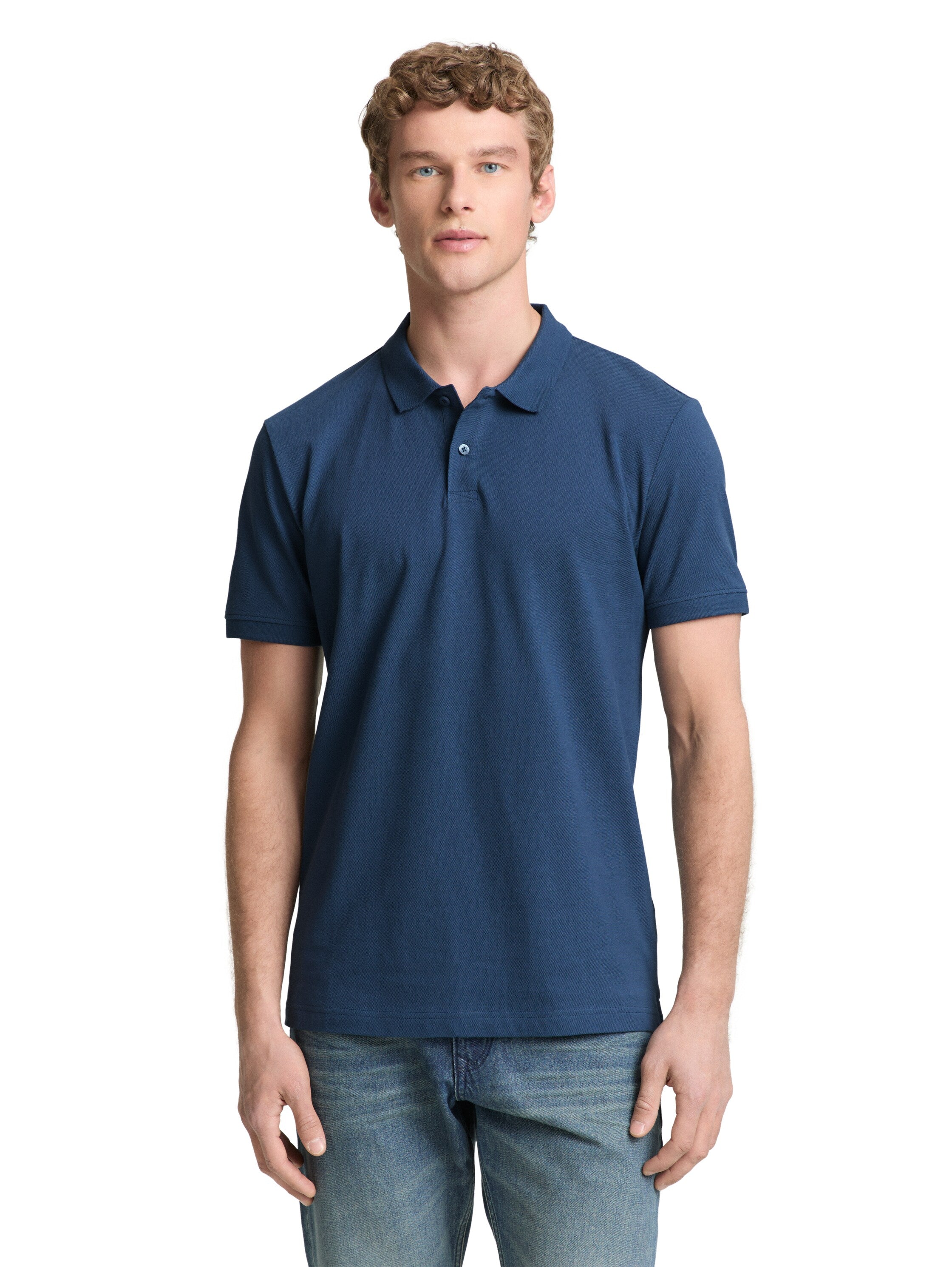 Tom Tailor Blue Cotton Piqué Polo Shirt