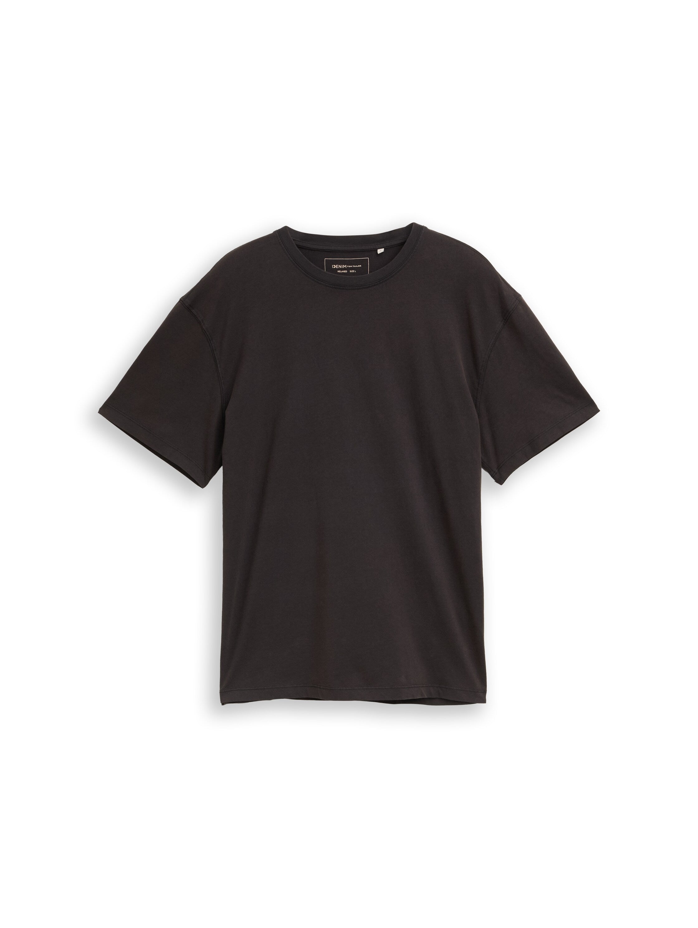 Tom Tailor Black Short Sleeved Plain T-Shirt