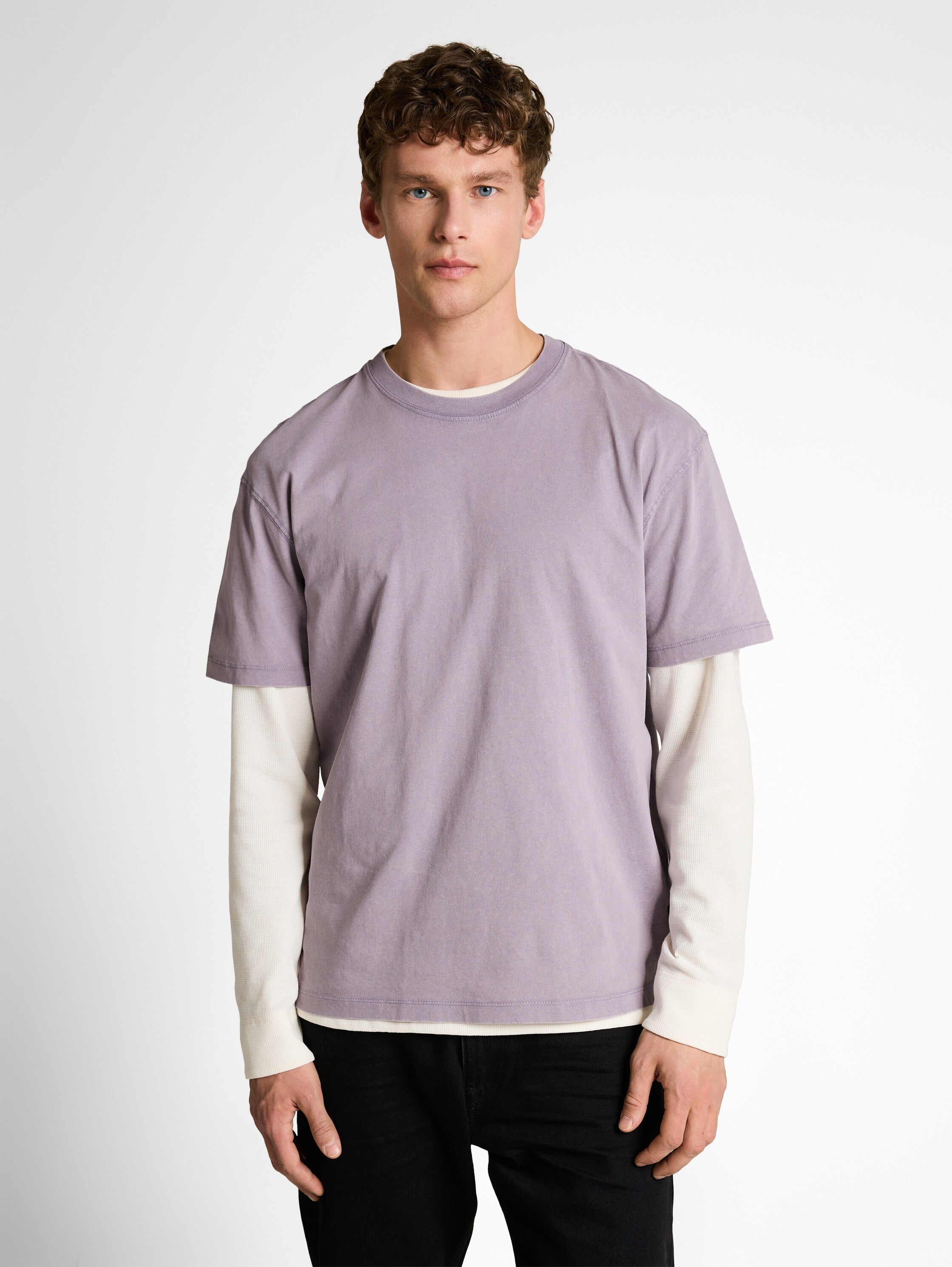 Tom Tailor Soft Lilac Short Sleeved T-Shirt