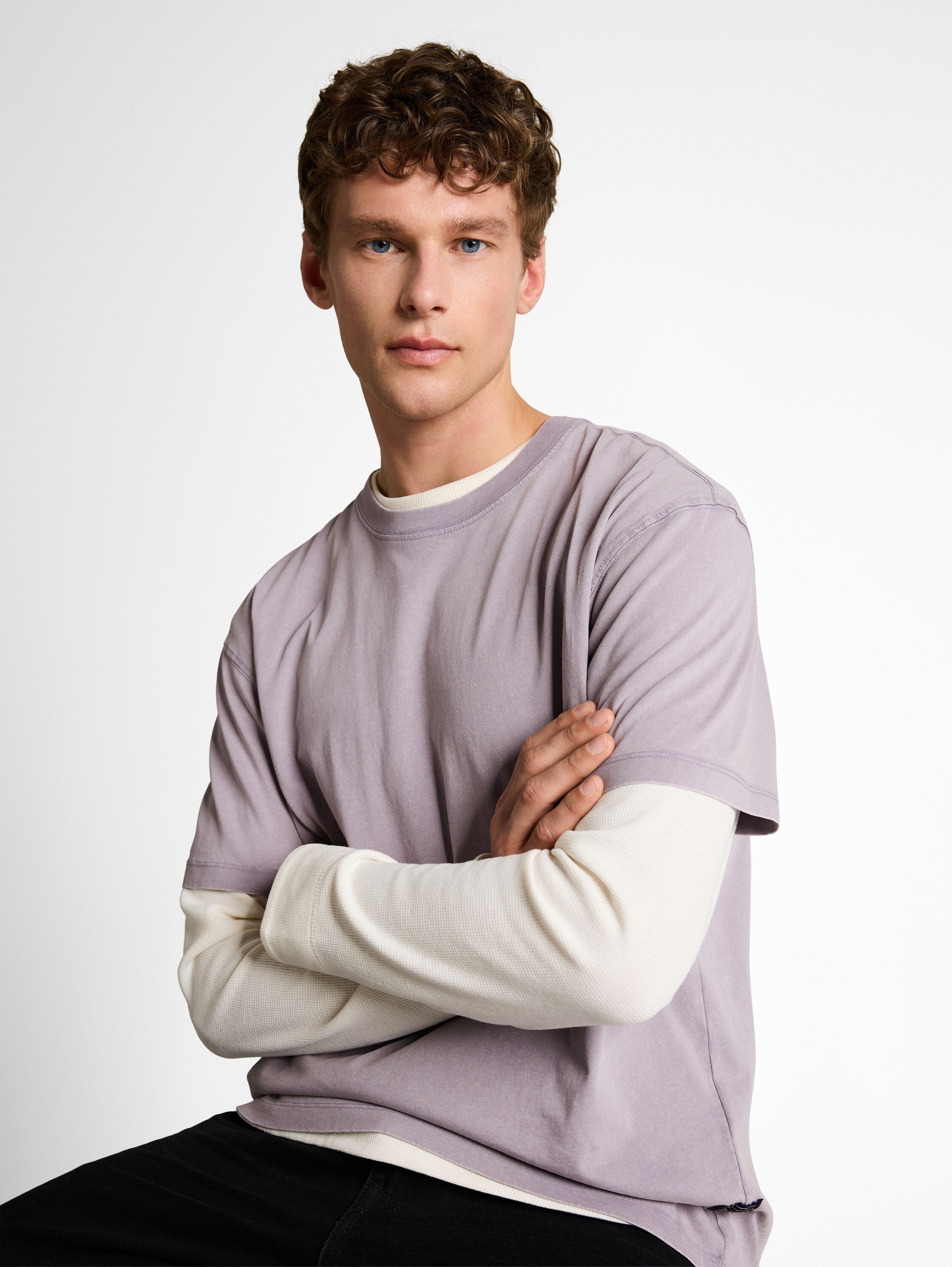 Tom Tailor Soft Lilac Short Sleeved T-Shirt
