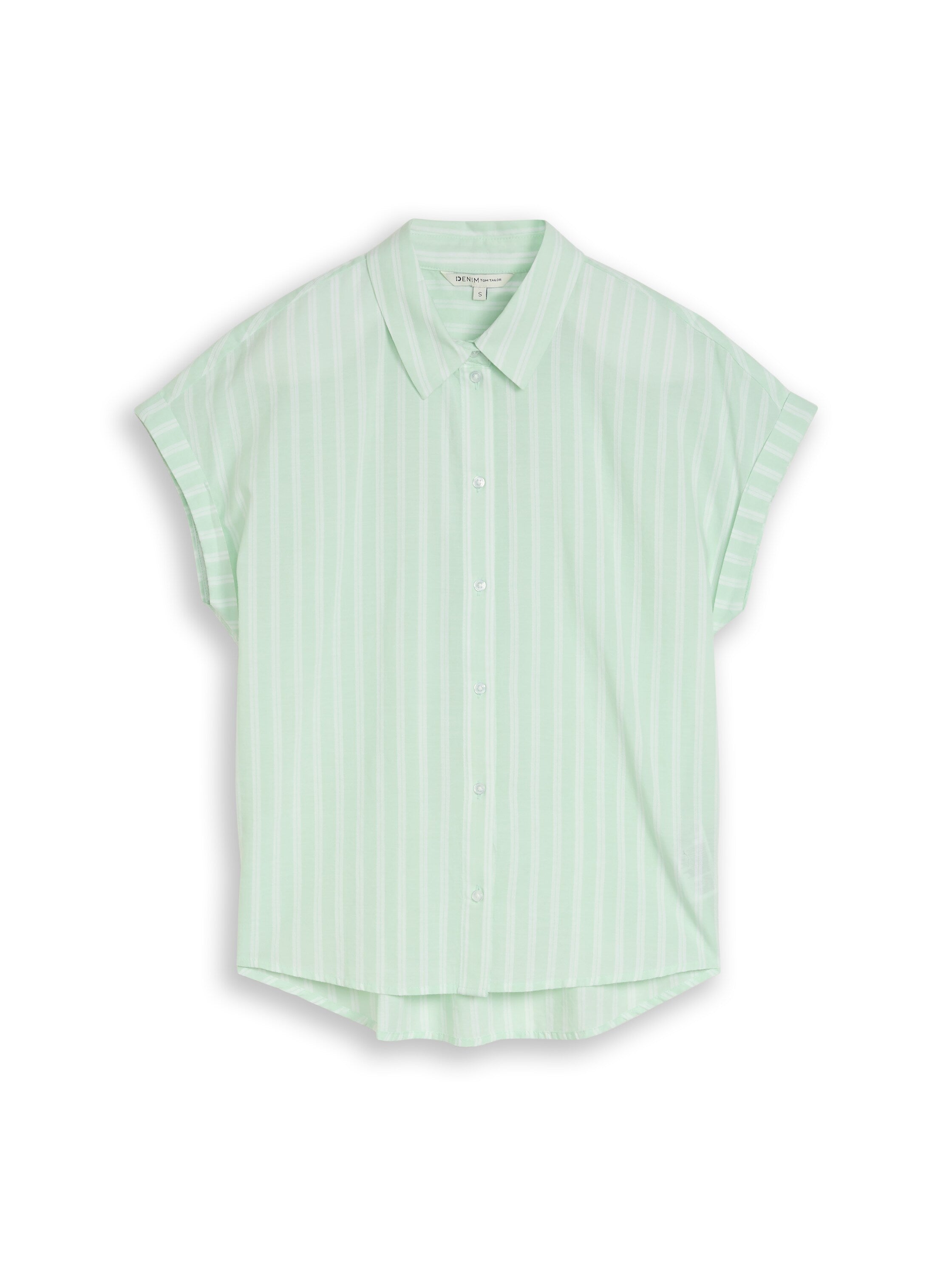 Tom Tailor Green White Striped Shirt