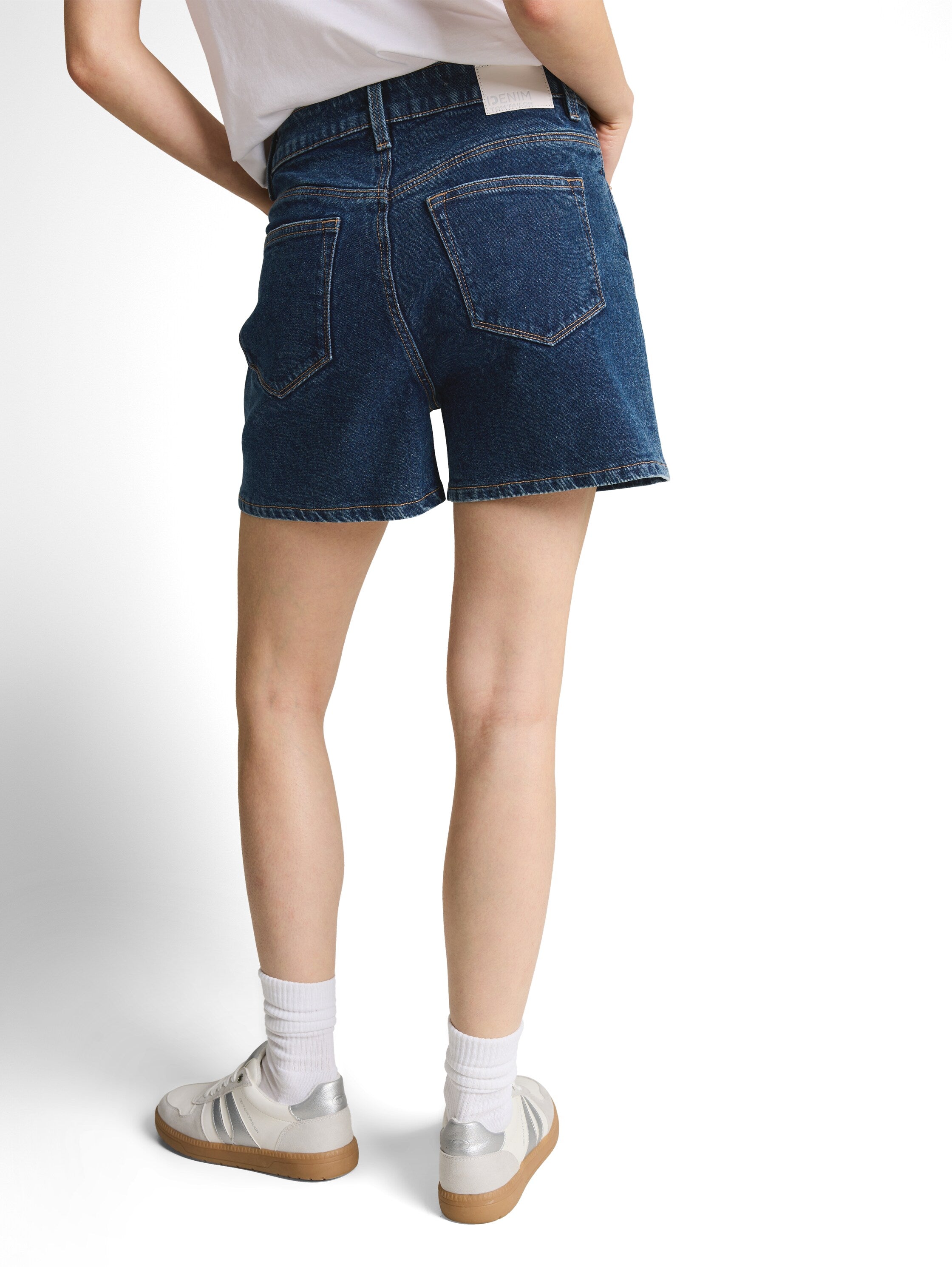 Tom Tailor Blue Straight High-Waisted Denim Shorts
