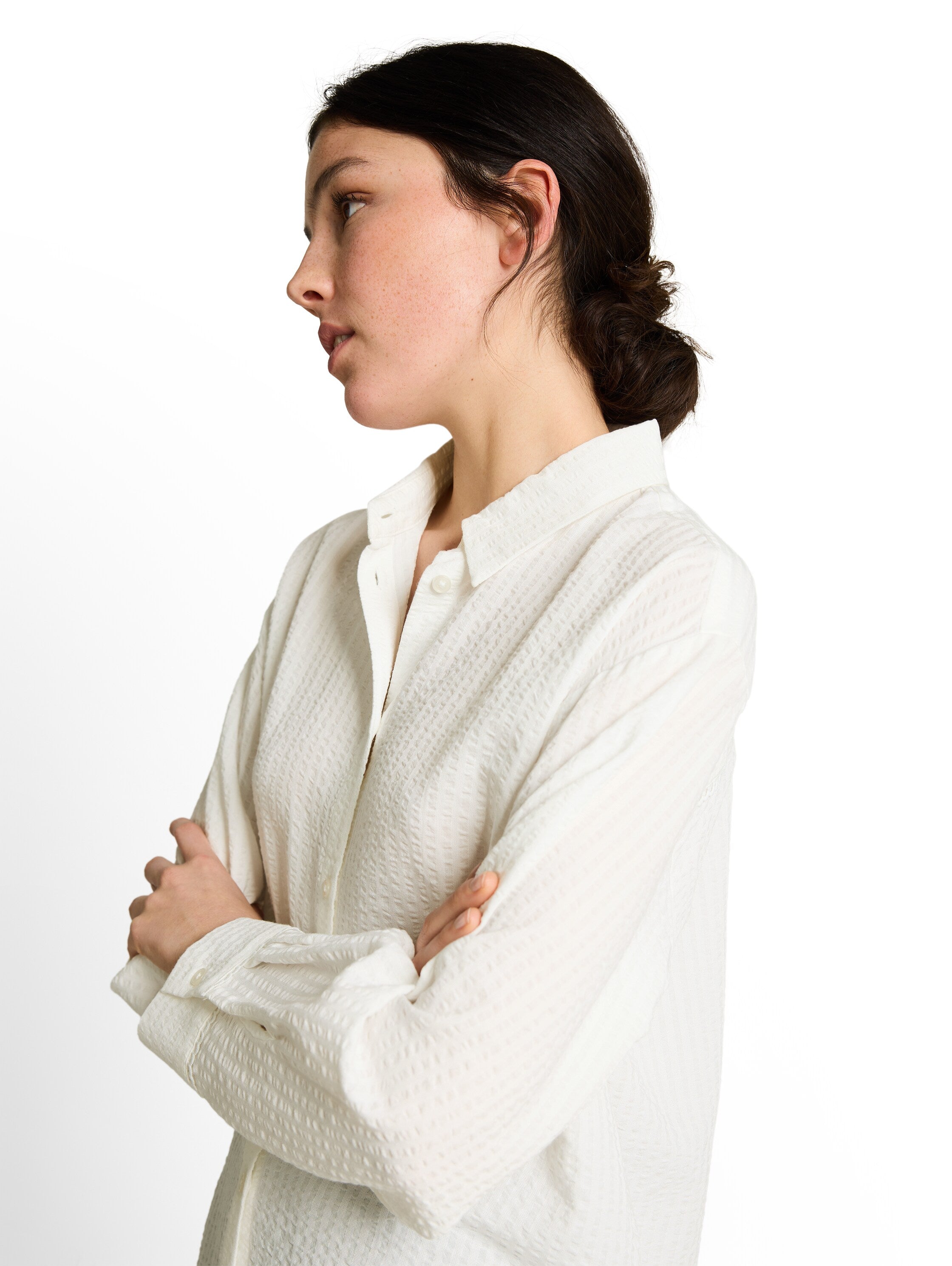 Tom Tailor Off White Loose Fit Shirt Blouse