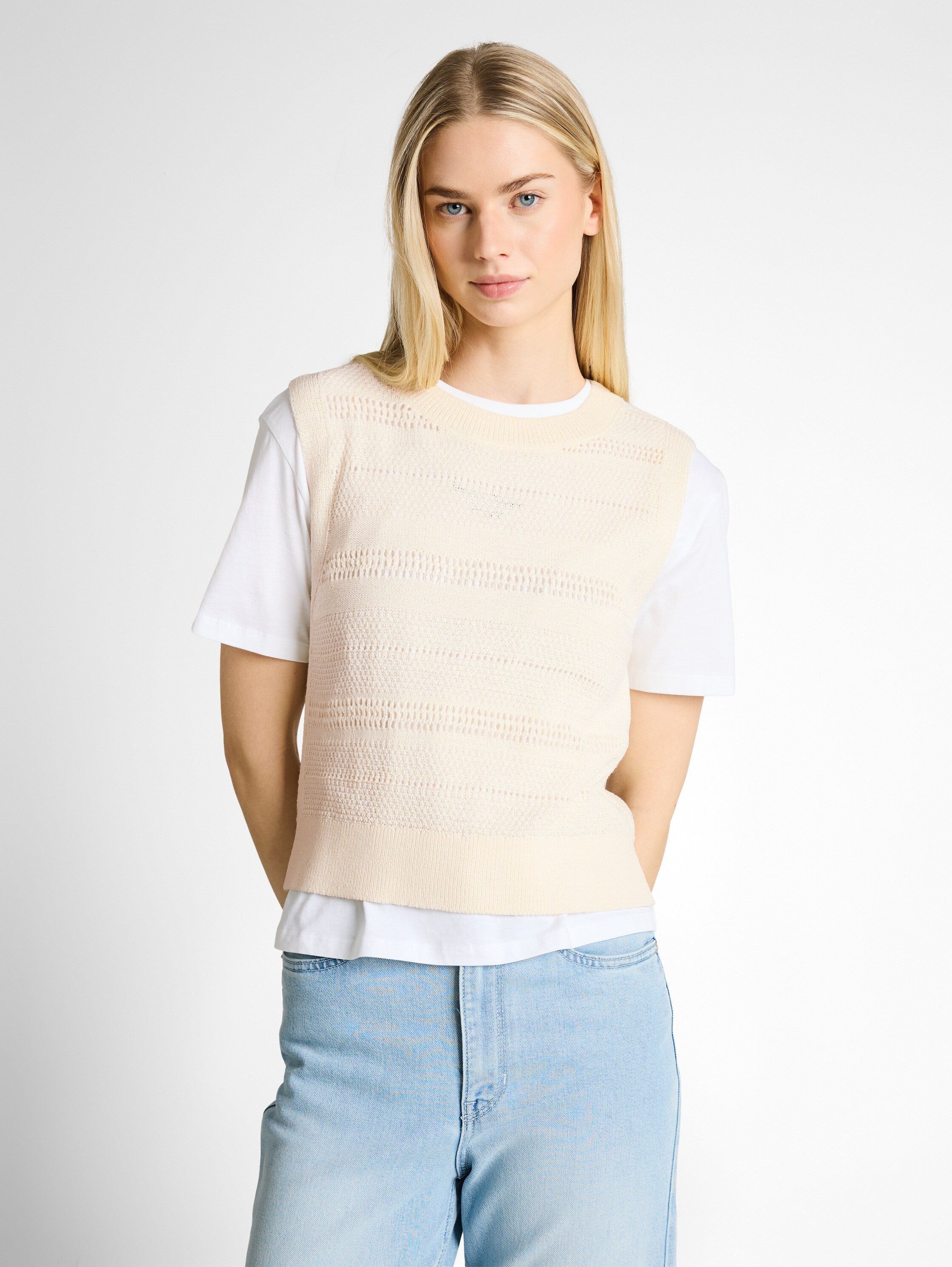 Tom Tailor Gardenia White Sleeveless Top