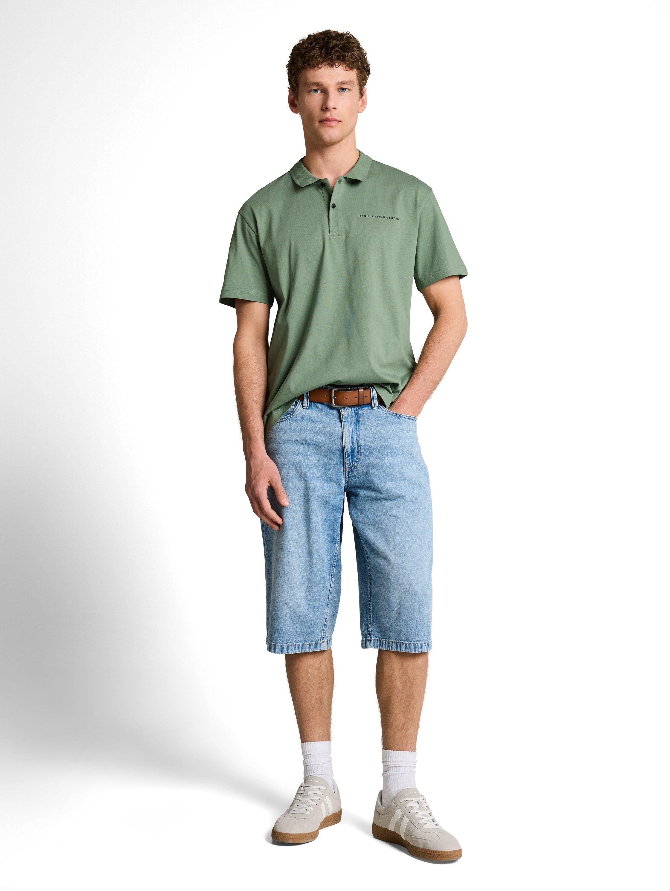Tom Tailor Relaxed-Fit Cotton Green Olive Polo Shirt