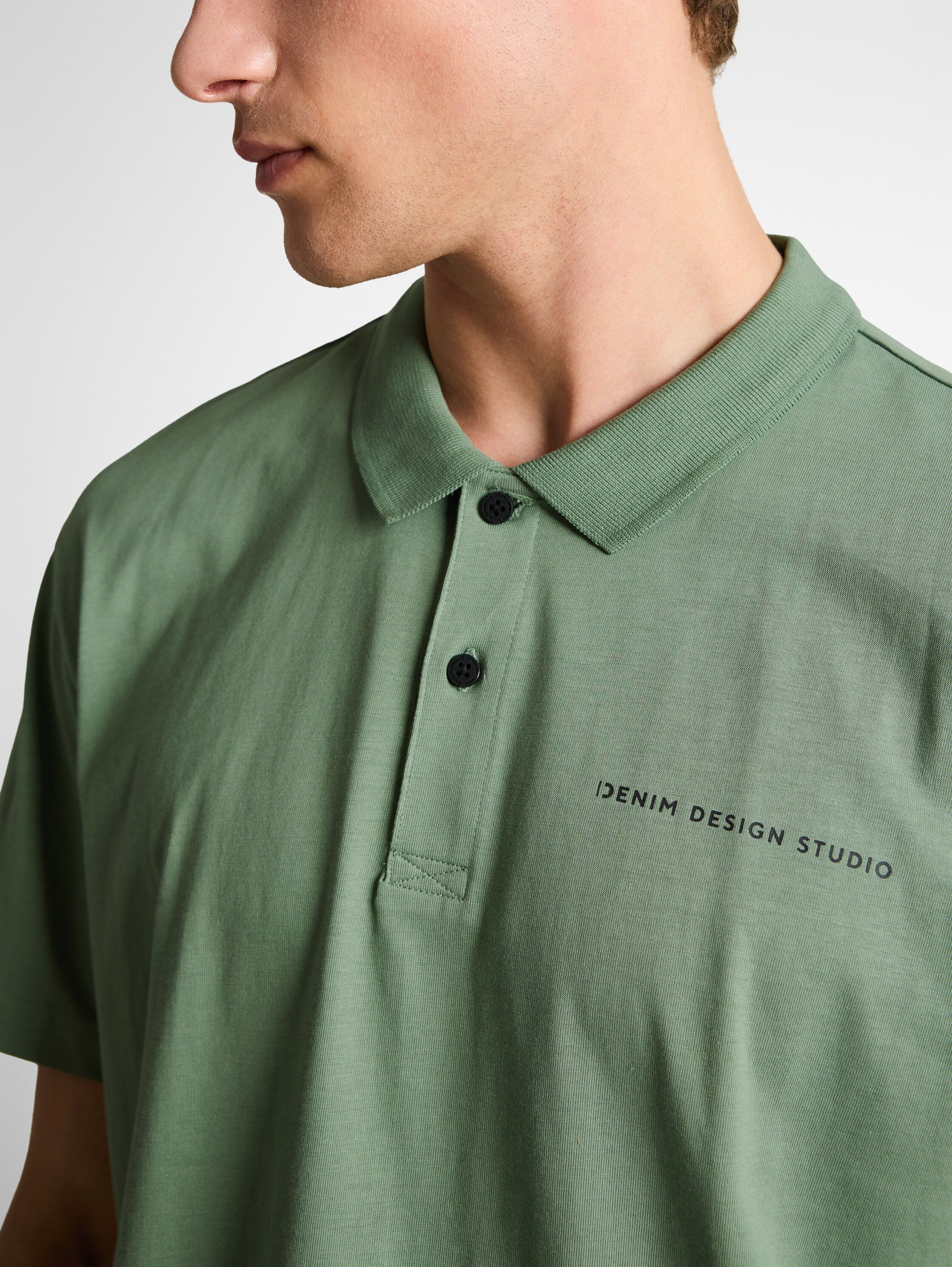 Tom Tailor Relaxed-Fit Cotton Green Olive Polo Shirt