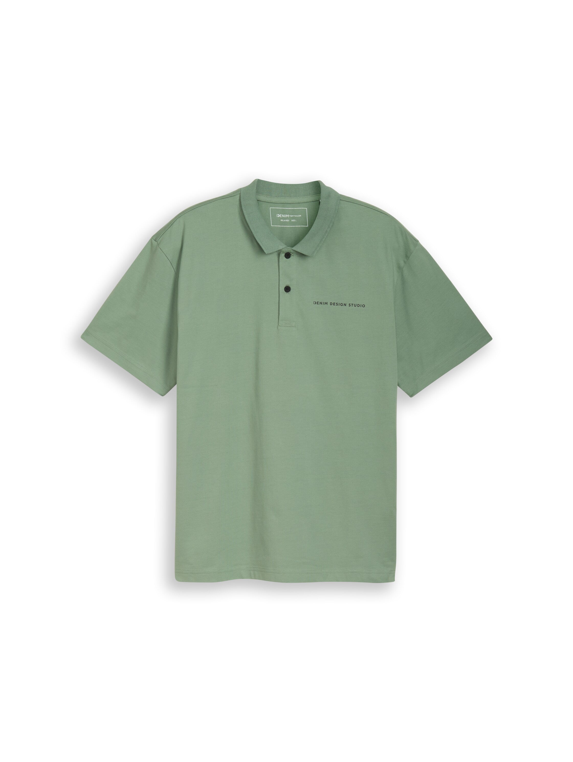 Tom Tailor Relaxed-Fit Cotton Green Olive Polo Shirt
