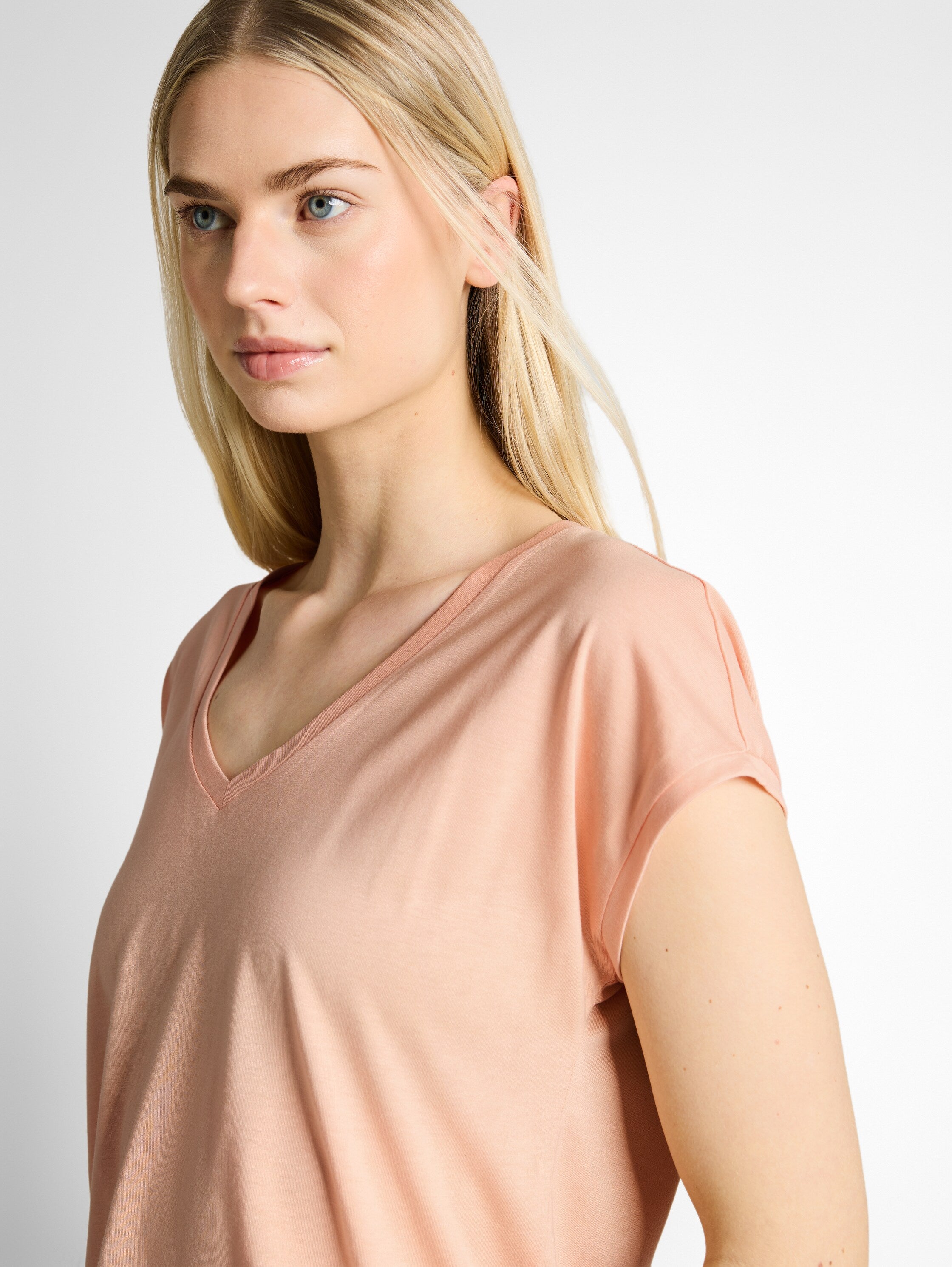 Tom Tailor Orange Parfait V Neck T-Shirt