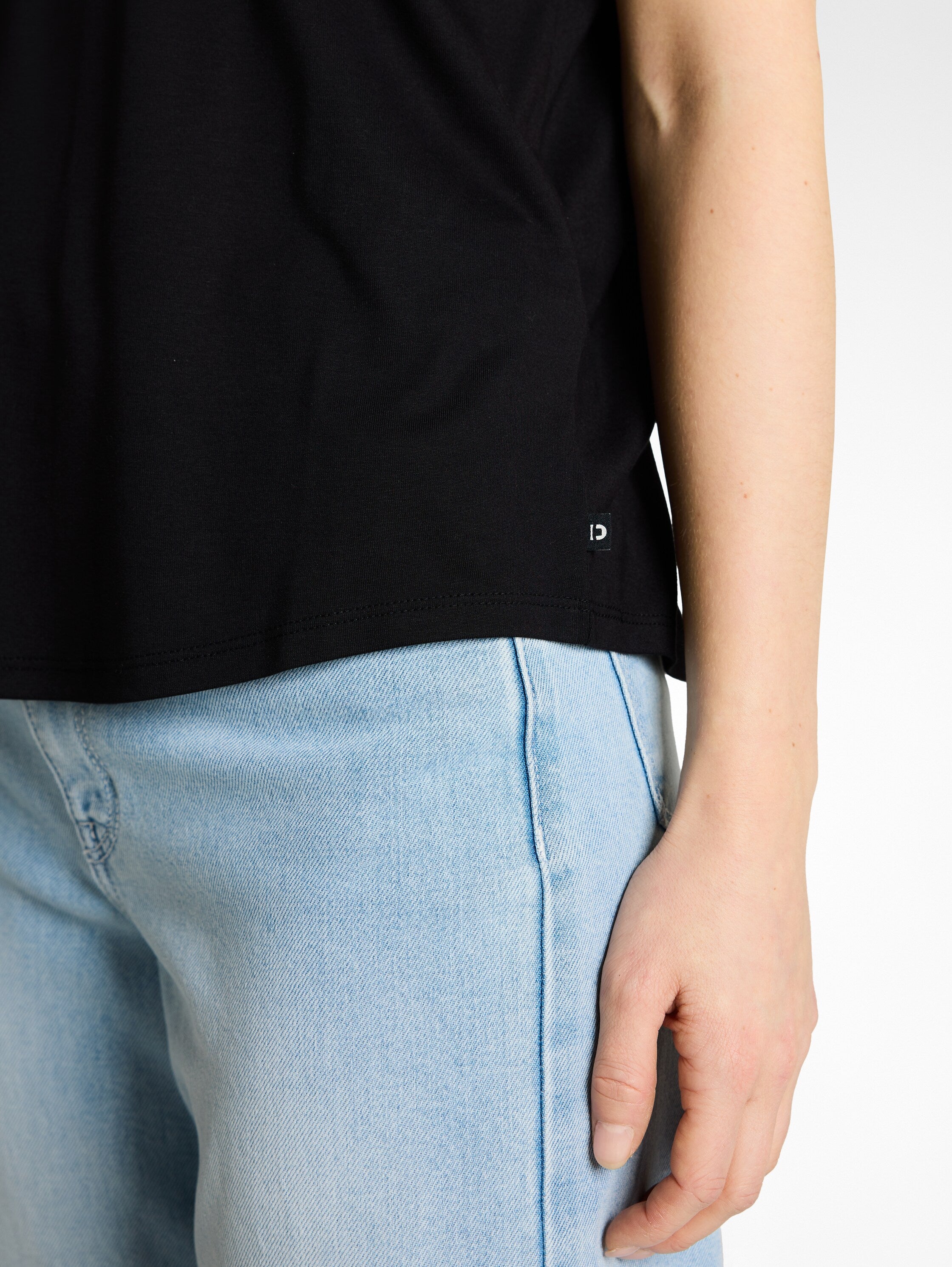 Tom Tailor Black V Neck T-Shirt