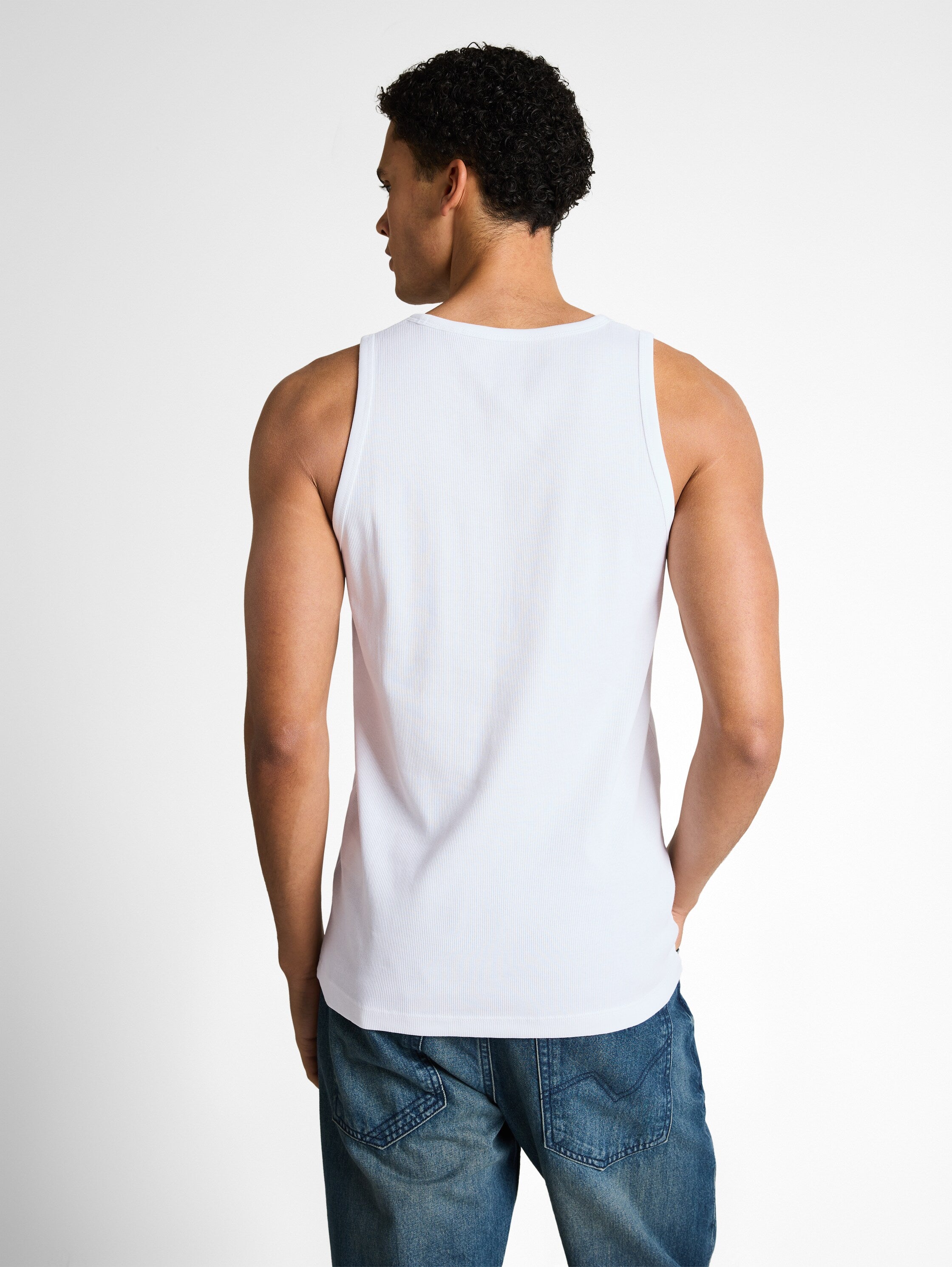 Tom Tailor White Basic Ribbed Tank Top