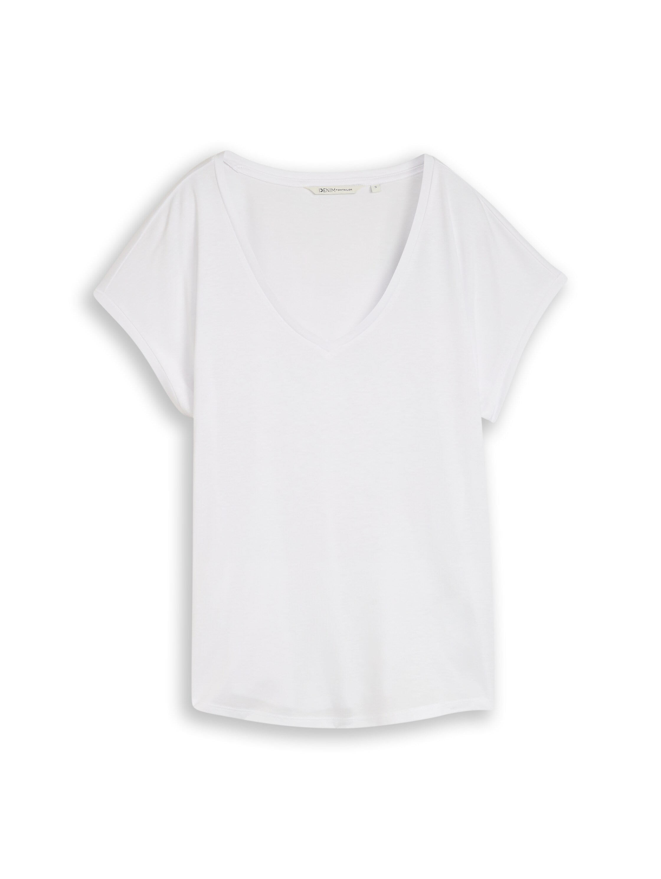 Tom Tailor White V Neck T-Shirt
